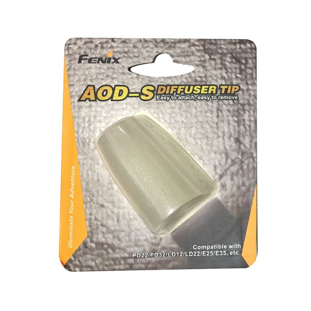 Fenix Diffuser Tip Flashlight, AOD-S Model, Small Size, White, Polycarbonate Material
