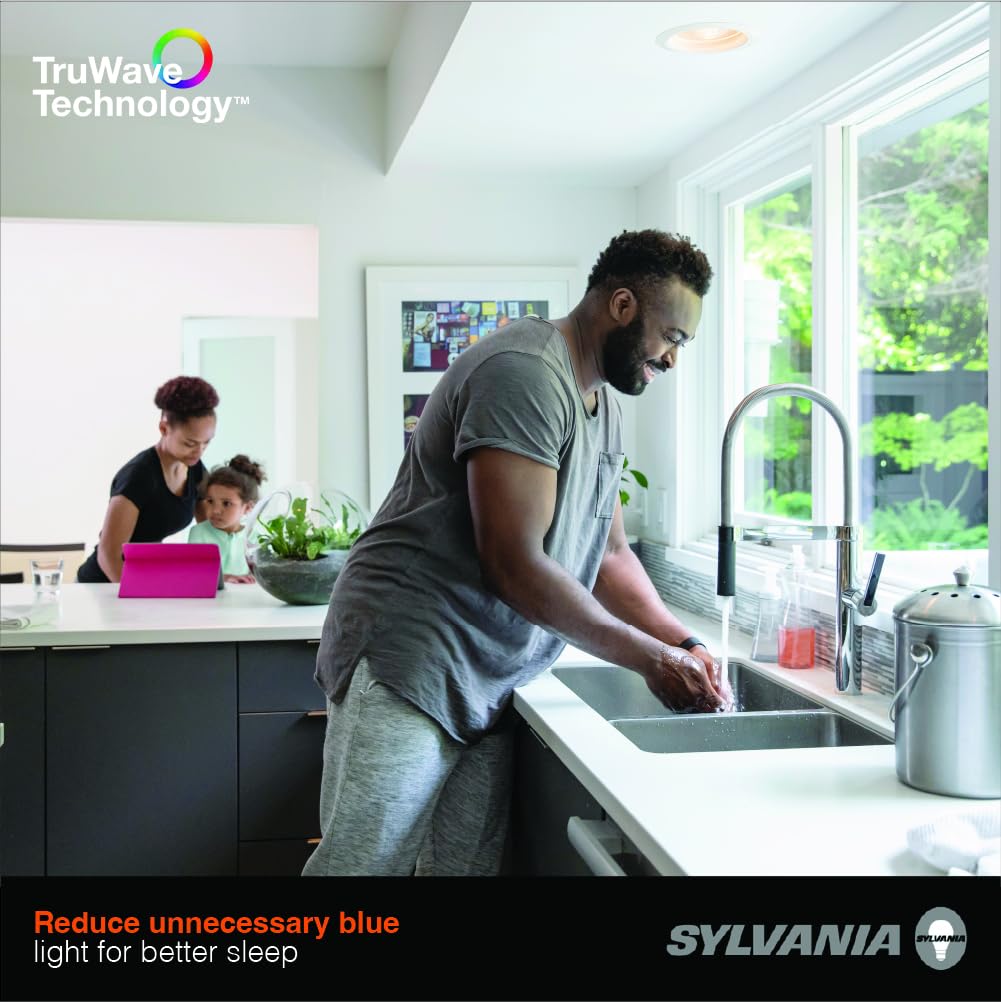LEDVANCE Sylvania TruWave BR30 LED Light Bulb, 7.5W, Dimmable, 5 CCT (2700-5000K), Frosted Finish, Model