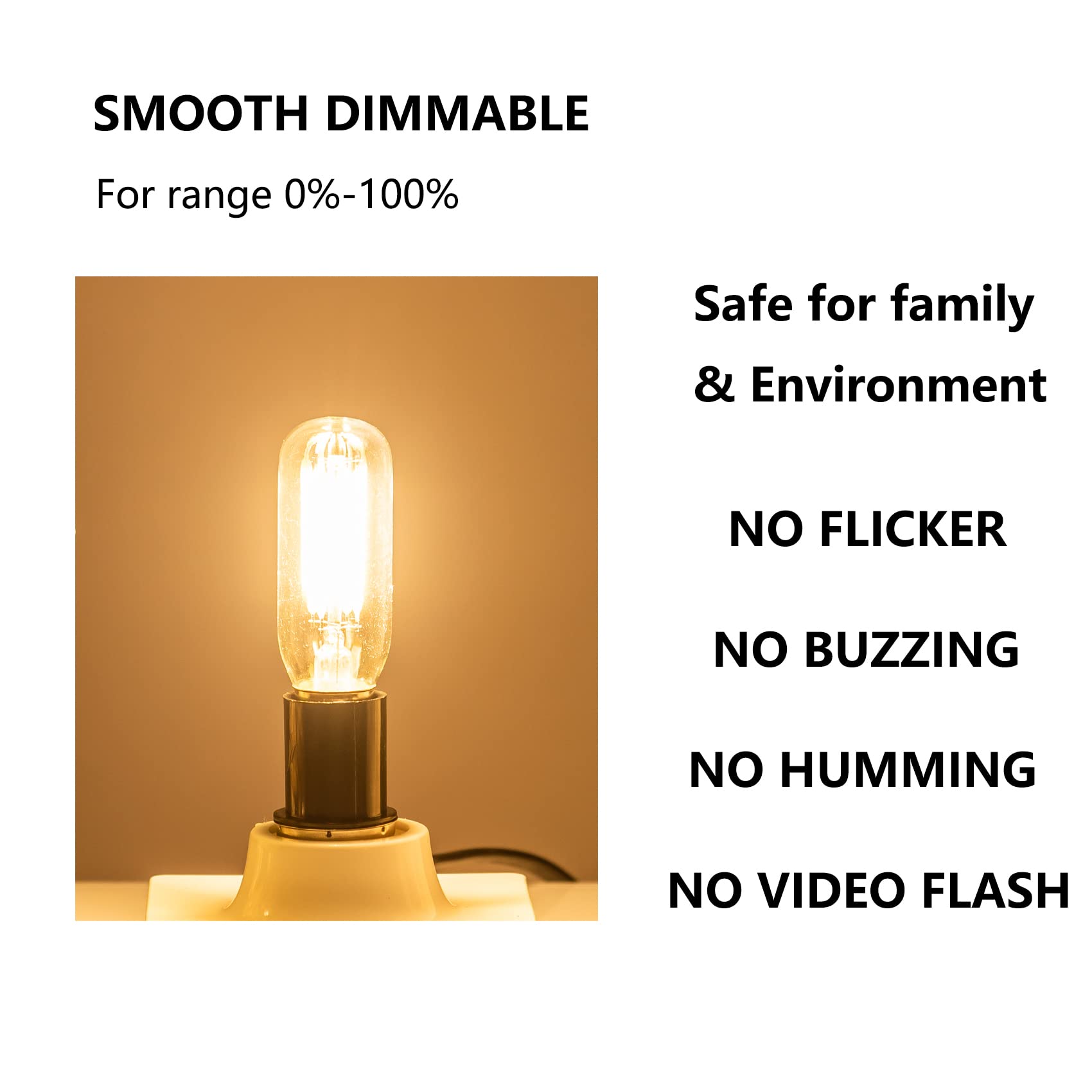 E14 Led Bulb Dimmable European Base E14 Led 40W 400Lm E14 Led Dimmable Candelabra Soft White 3000K, Vintage 4W E14 Led Edison Li