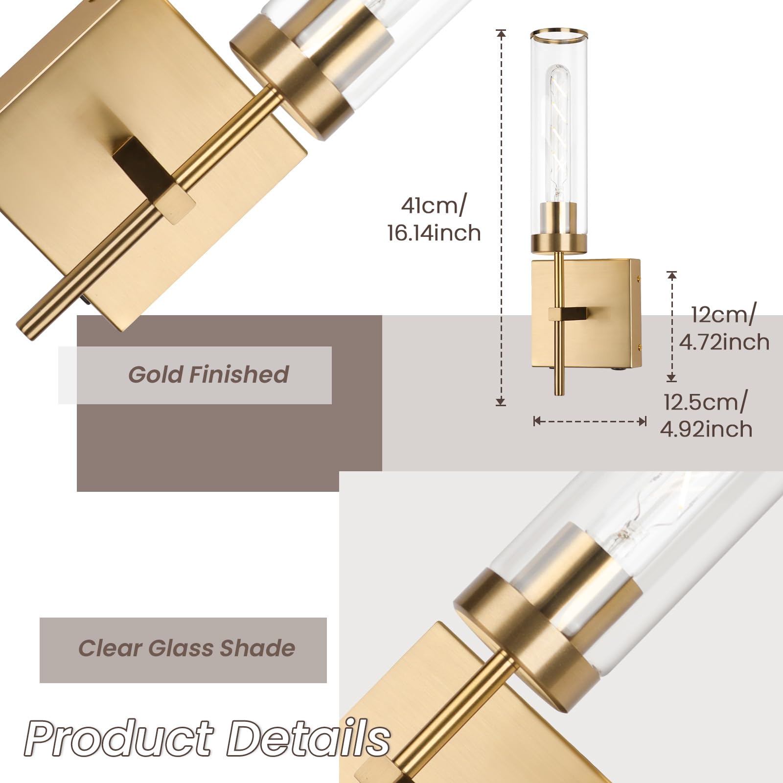 Loiogohot Wall Sconces,Gold Battery Operated Wall Sconce 10400Mah Fast Chargin Endurance 150 Hours Infinitely Dimmable With Remo