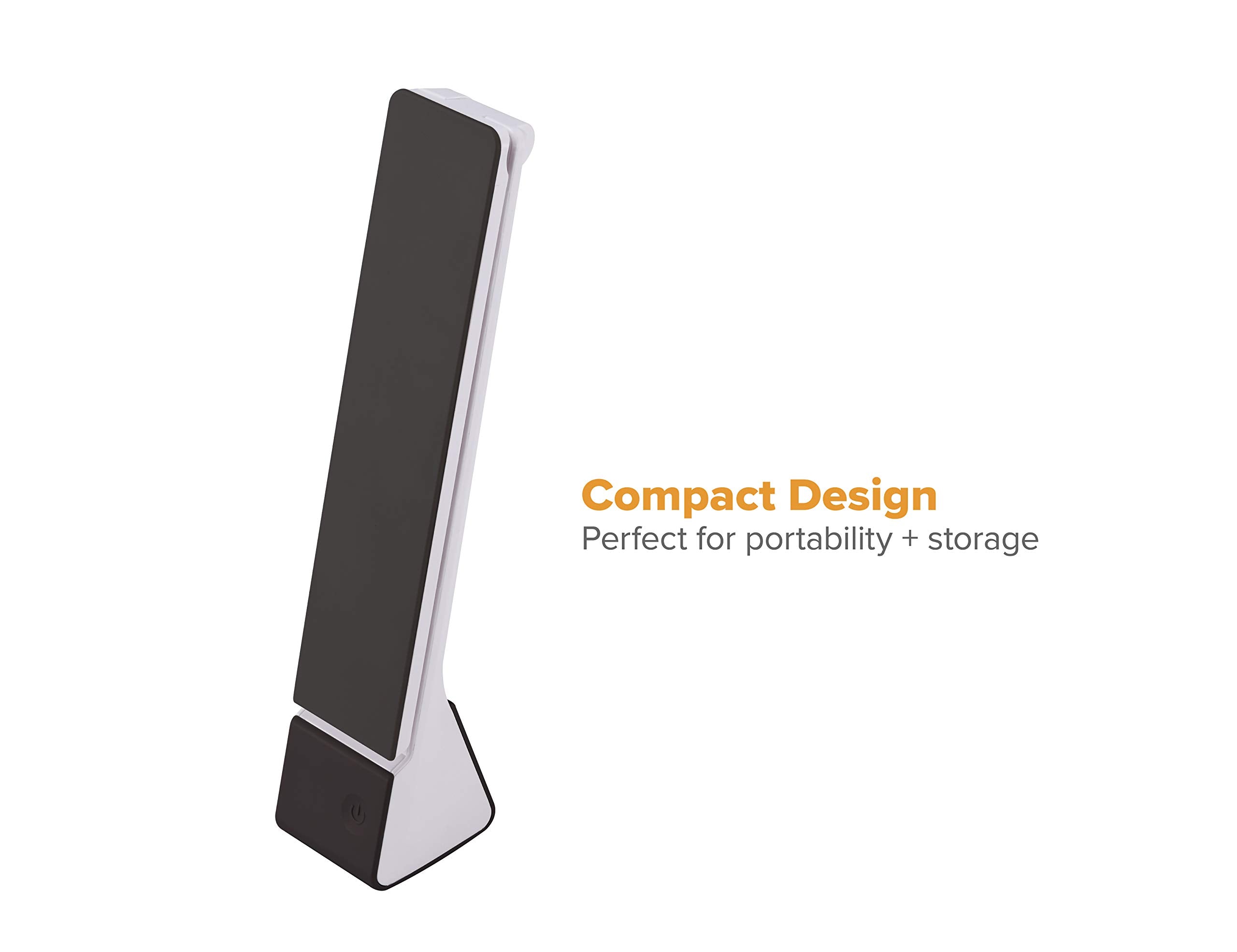Bostitch LED Desk Lamp KT-VLED1810-BLK, Rechargeable, 3 Color Temperatures, Black Plastic