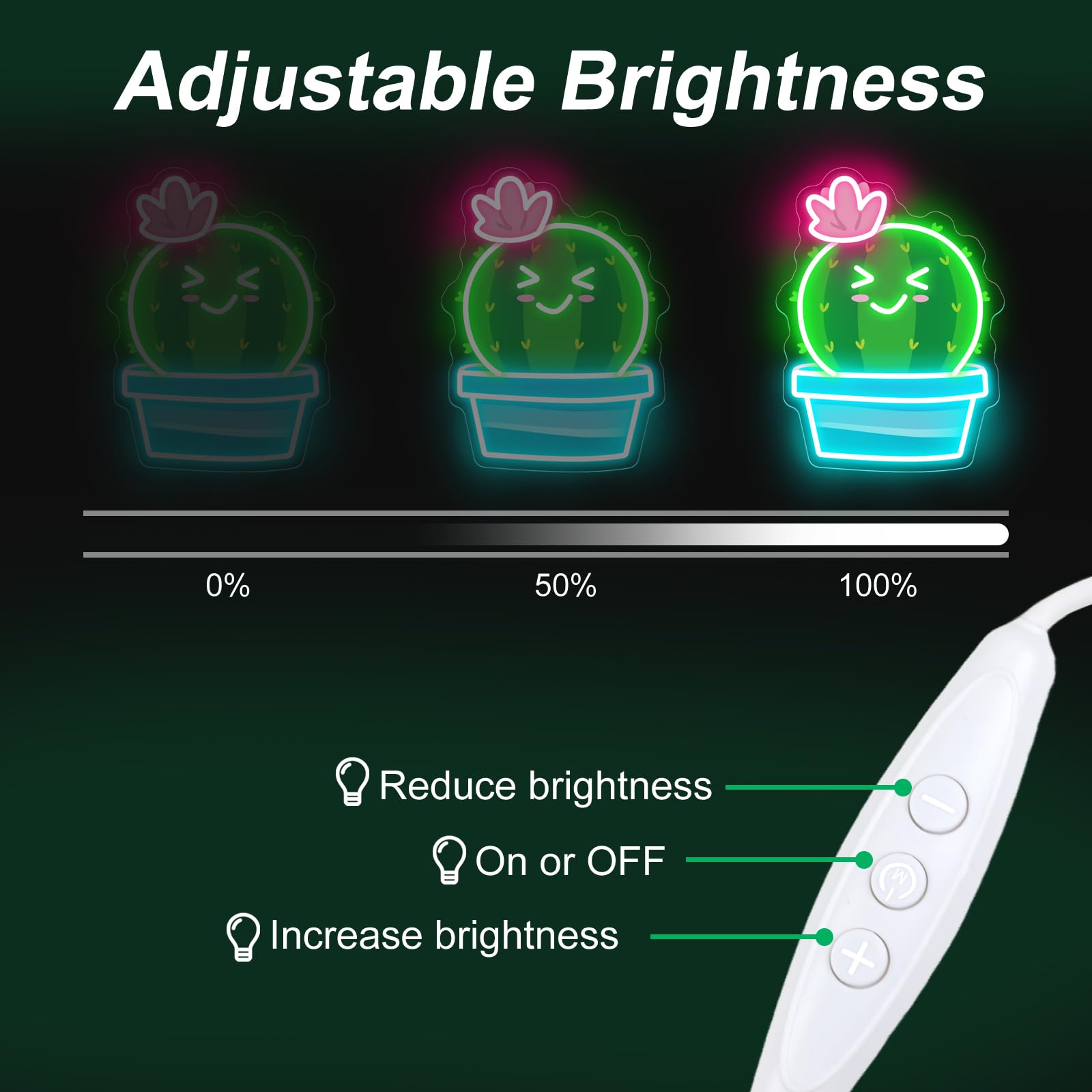 Lotus Cactus Uv Neon Sign Cactus With A Flower Led Light Sign Houseplant Decoration Aesthetic Decor For Flower Store  Parties  Coffee Shops  Salons  Shop Window Store Display malt-inspired Bar Opening Gift