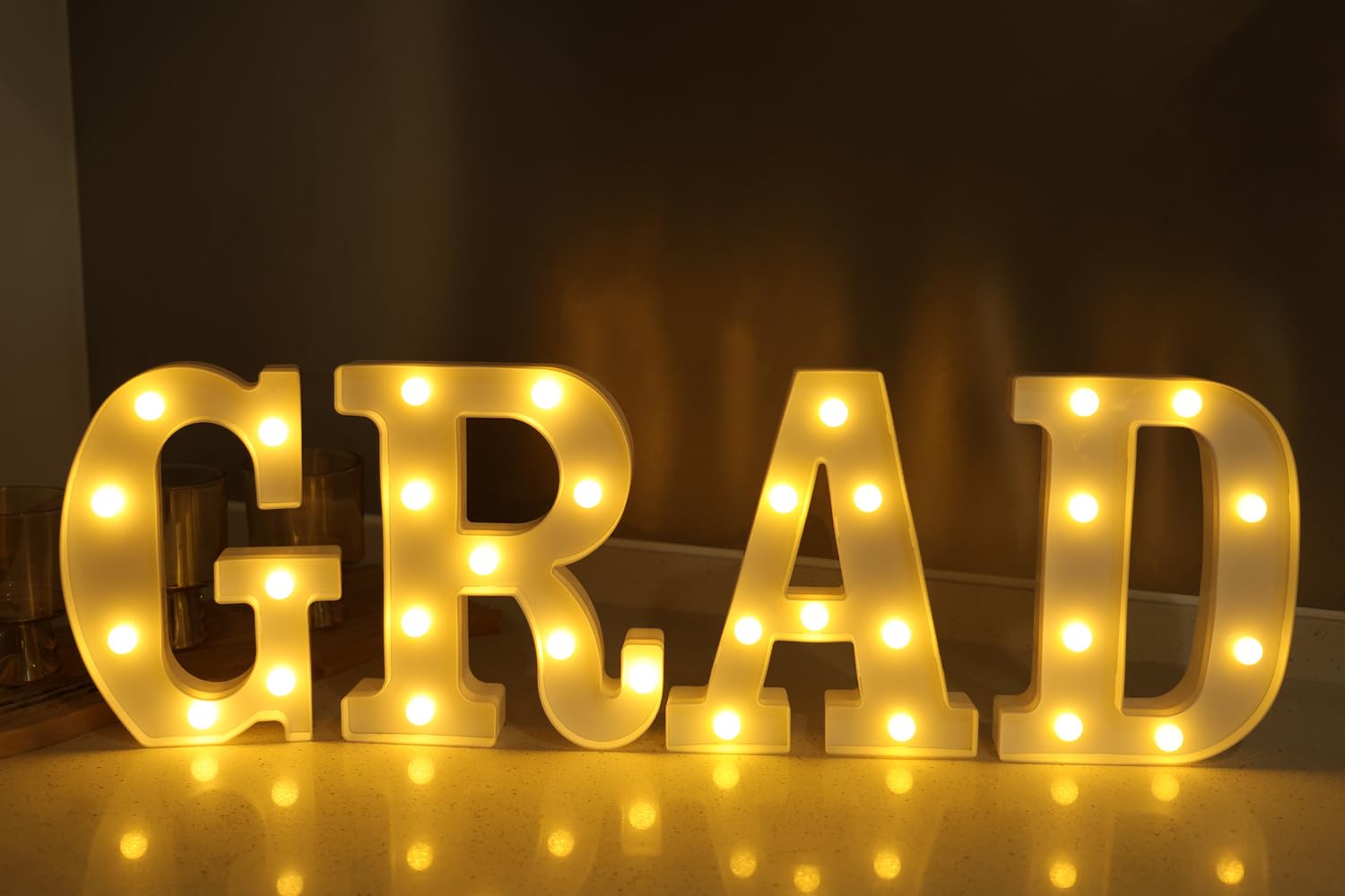 Ifdgctk Light Up Letters  Led Letters Lights 26 Alphabet  Decorative Lighted Letters  Battery Powered Led Marquee Light Up Letters For Party  Bar  Night Light  Home Decor(Letter G)