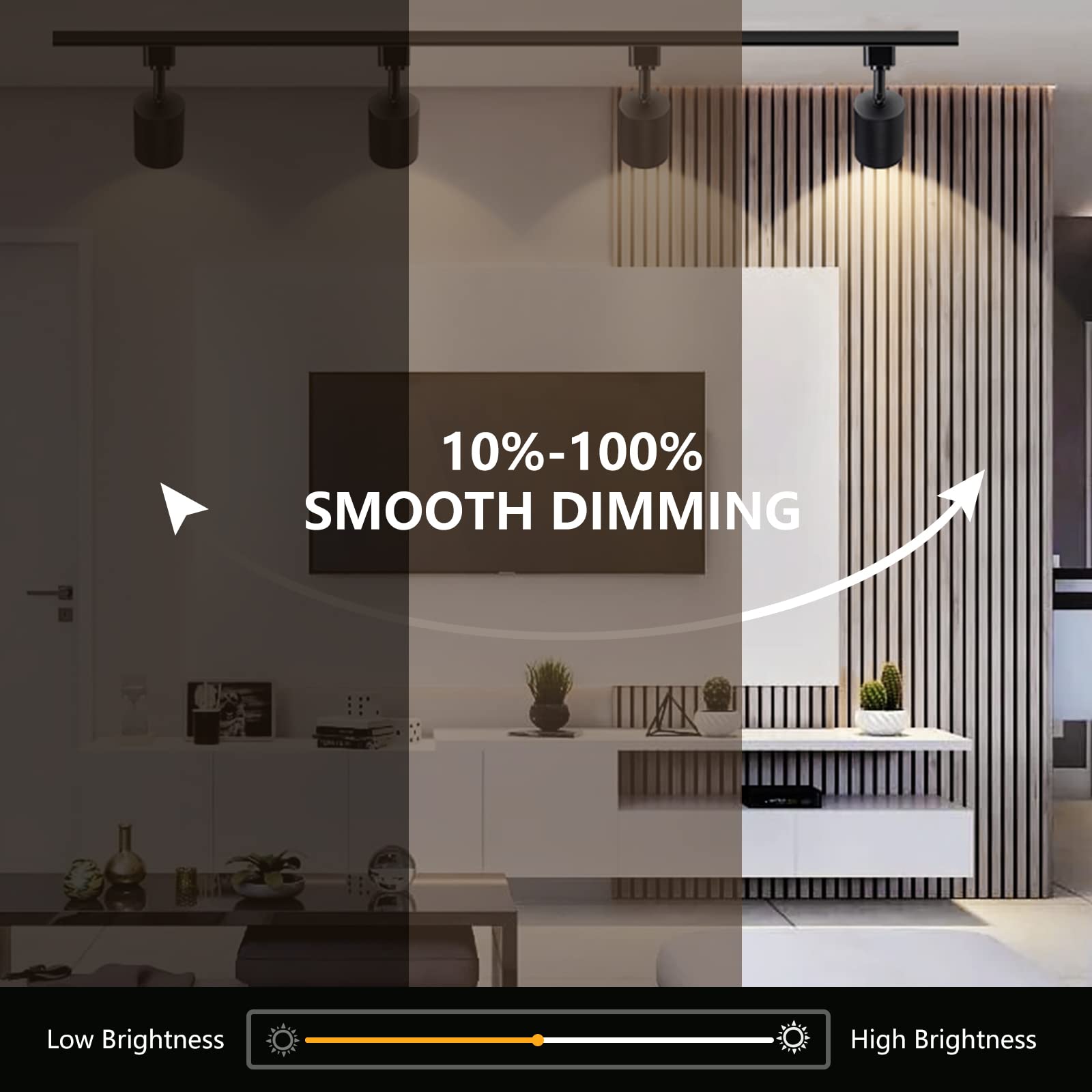 Vanoopee 12-Pack 10W Dimmable Led Track Lighting Heads H Type Track Light Replacement Fixtures Bright 4000K Neutral White Ceilin