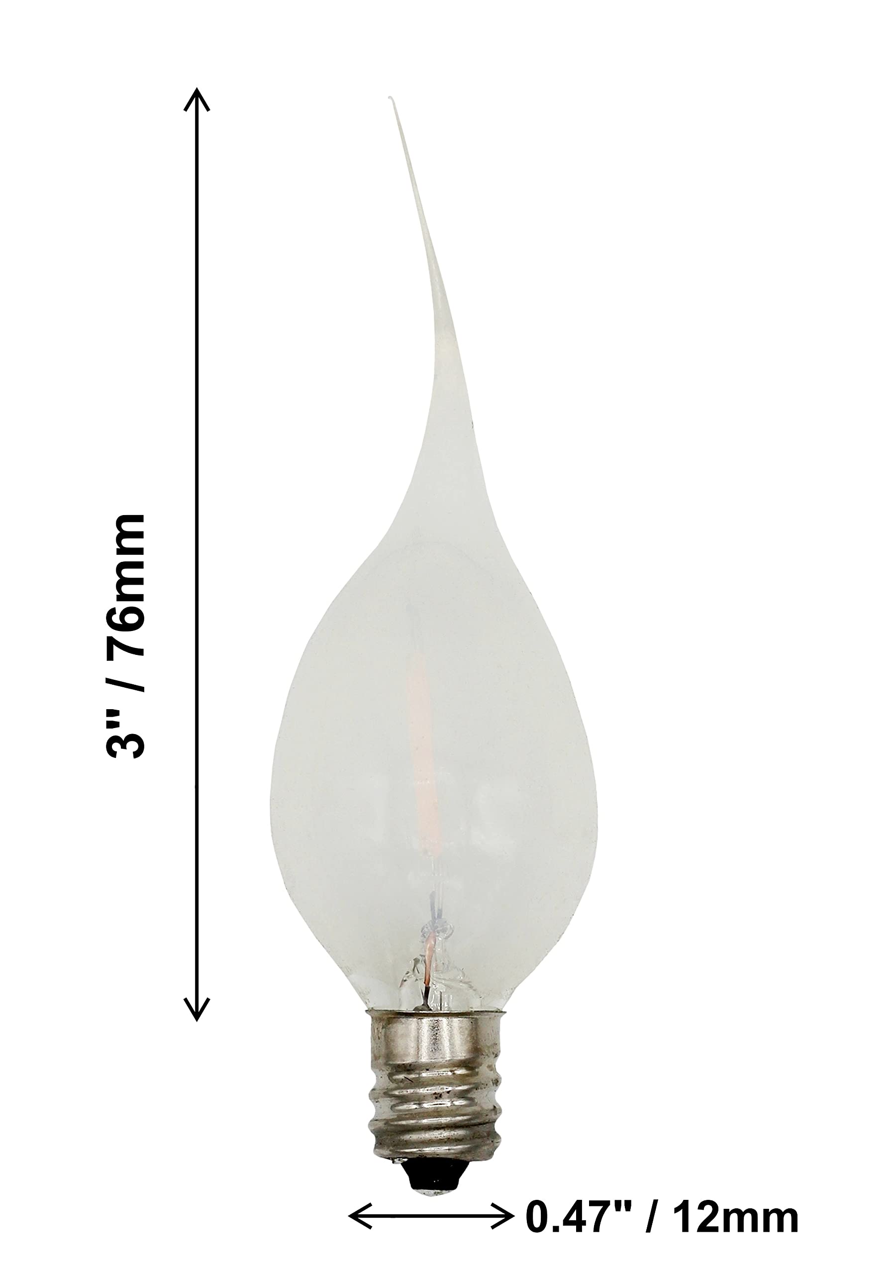 Creative Hobbies Silicone Led Night Light Bulbs, C7 Replacement Light Bulbs - 0.7W Equivalent To 4W 5W 6W 7W Incandescent, White