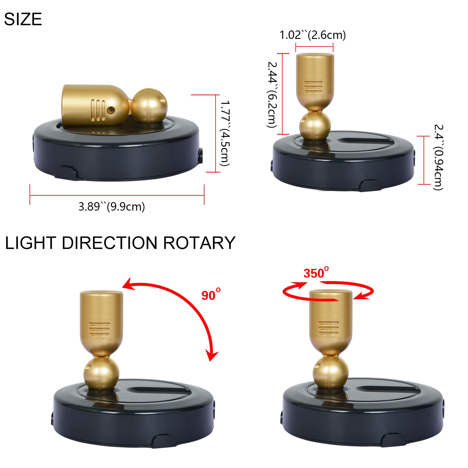 Hamvidne Led Spotlight, Battery Powered Spot Lights With Remote, Tree Up Lights Indoor, Dimmable Plants Spotlights, Picture Ligh
