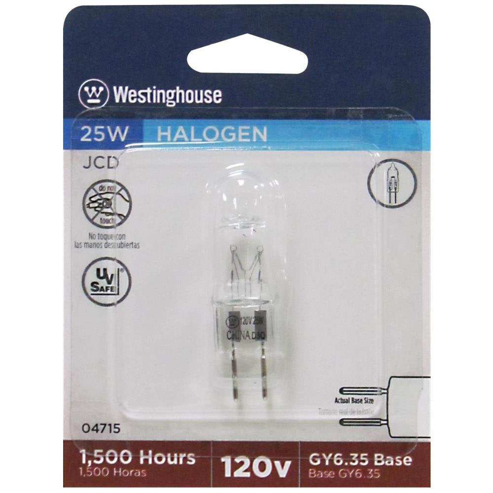 Westinghouse 25W T4 Halogen Bulb, 255 Lumens, White - 1 Pack
