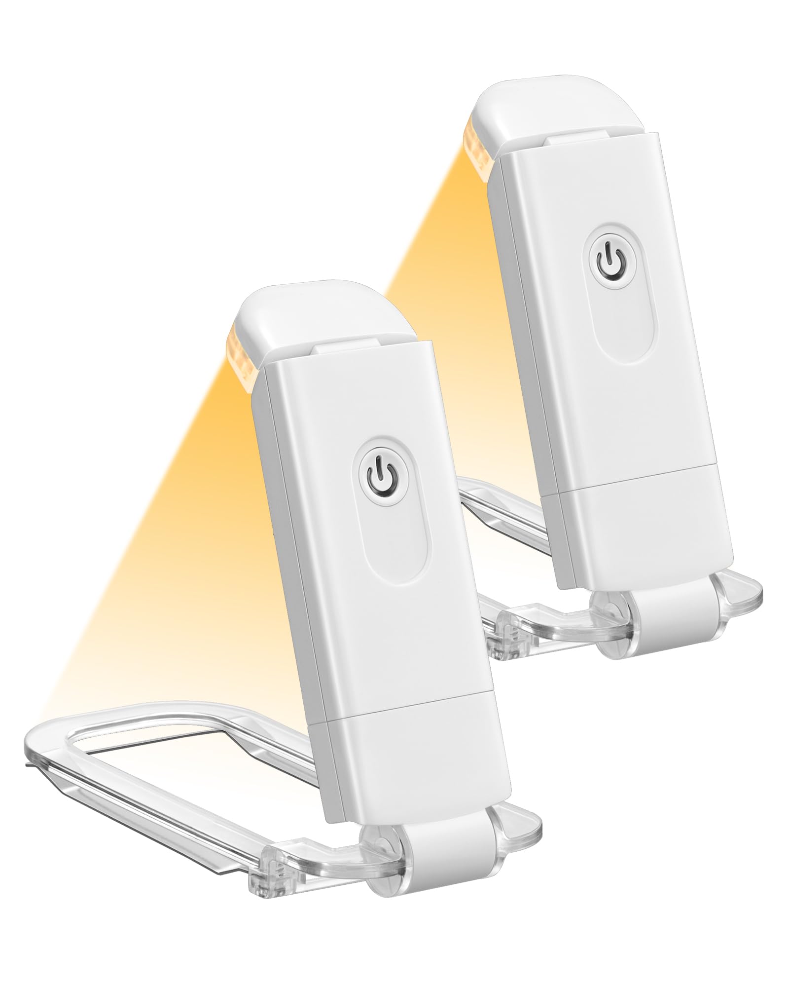 EDISHINE USB Rechargeable Book Light for Reading at Night, LED Clip on Portable Bookmark Lighting, Warm White, Brightness Adjust