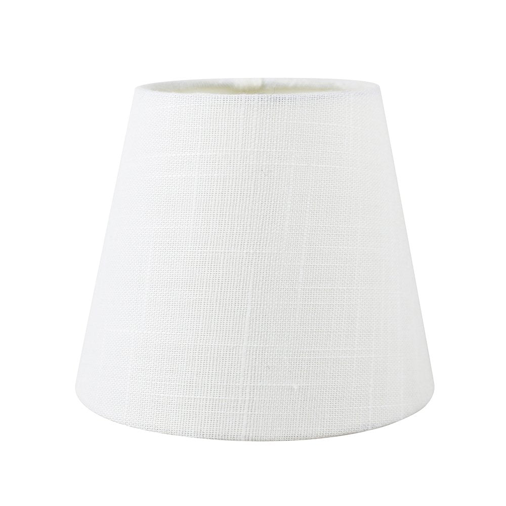 Meriville Set Of 5 Off White Linen Clip On Chandelier Lamp Shades, 4-Inch By 6-Inch By 5-Inch