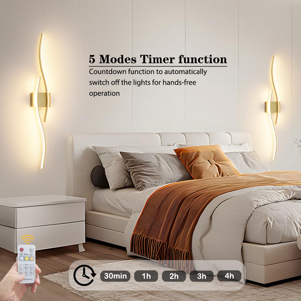Modern Gold Bathroom Light Fixtures, Led Vanity Light With Remote Control, Bathroom Vanity Light Fixture Over Mirror, Wall Lights For Bathroom, 40.5 Inch Wall Sconce Lighting For Bedroom, Living Room