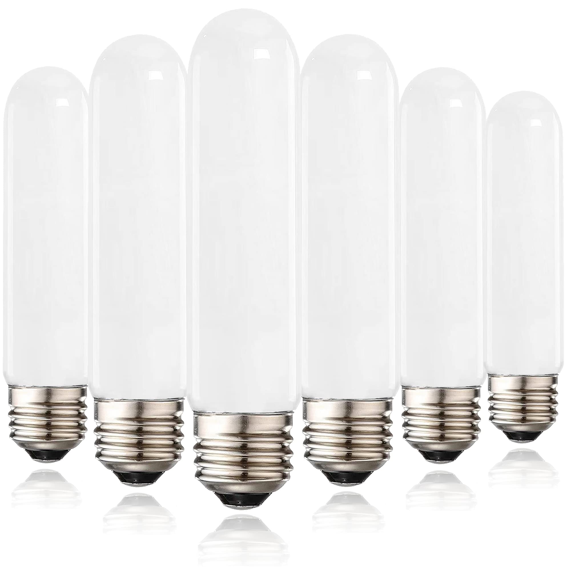 Xininsun T10 Frosted Led Bulbs Daylight White 4000K,Dimmable T10 Led Light Bulbs,60-75 Watt Equivalent,8W Led Tubular Bulbs,E26 