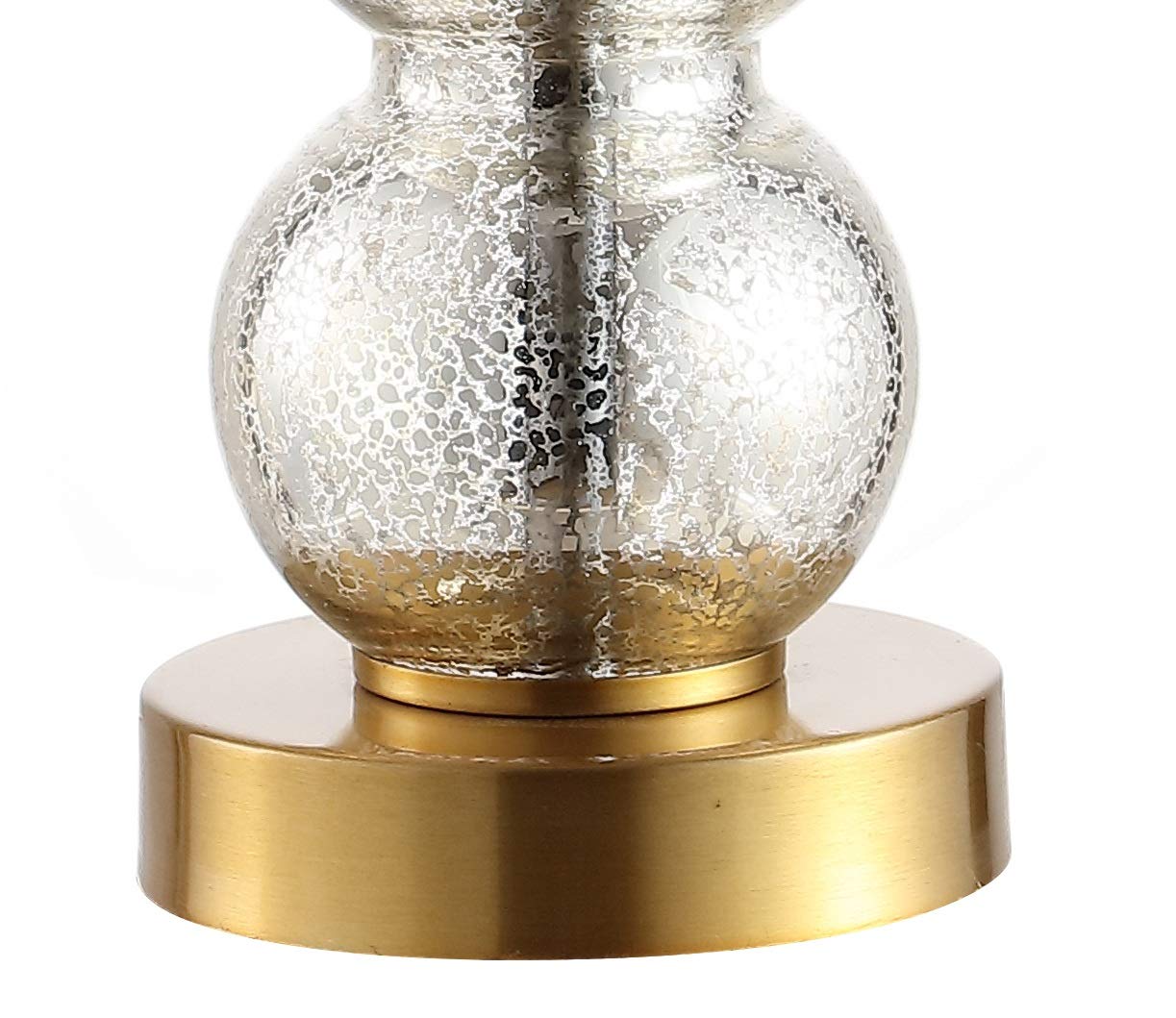 JONATHAN Y LED Table Lamp, 21in Glass/Metal, Mercury Glass/Brass Gold, Model JYL1021C, Contemporary Design for Bedroom, Living Room, Office