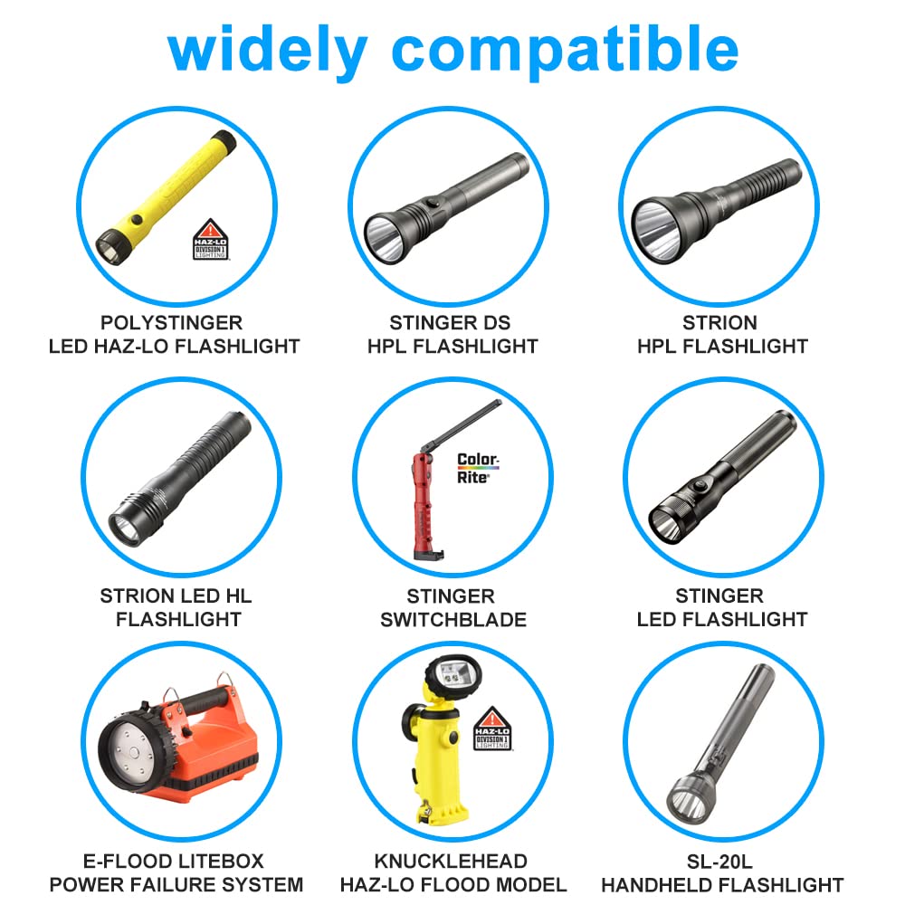 Charger Cord For Streamlight Stinger Flashlight, Charger Base Cord For Streamlight Strion Led Hl, Stinger Hp, Stinger Hpl, Survi