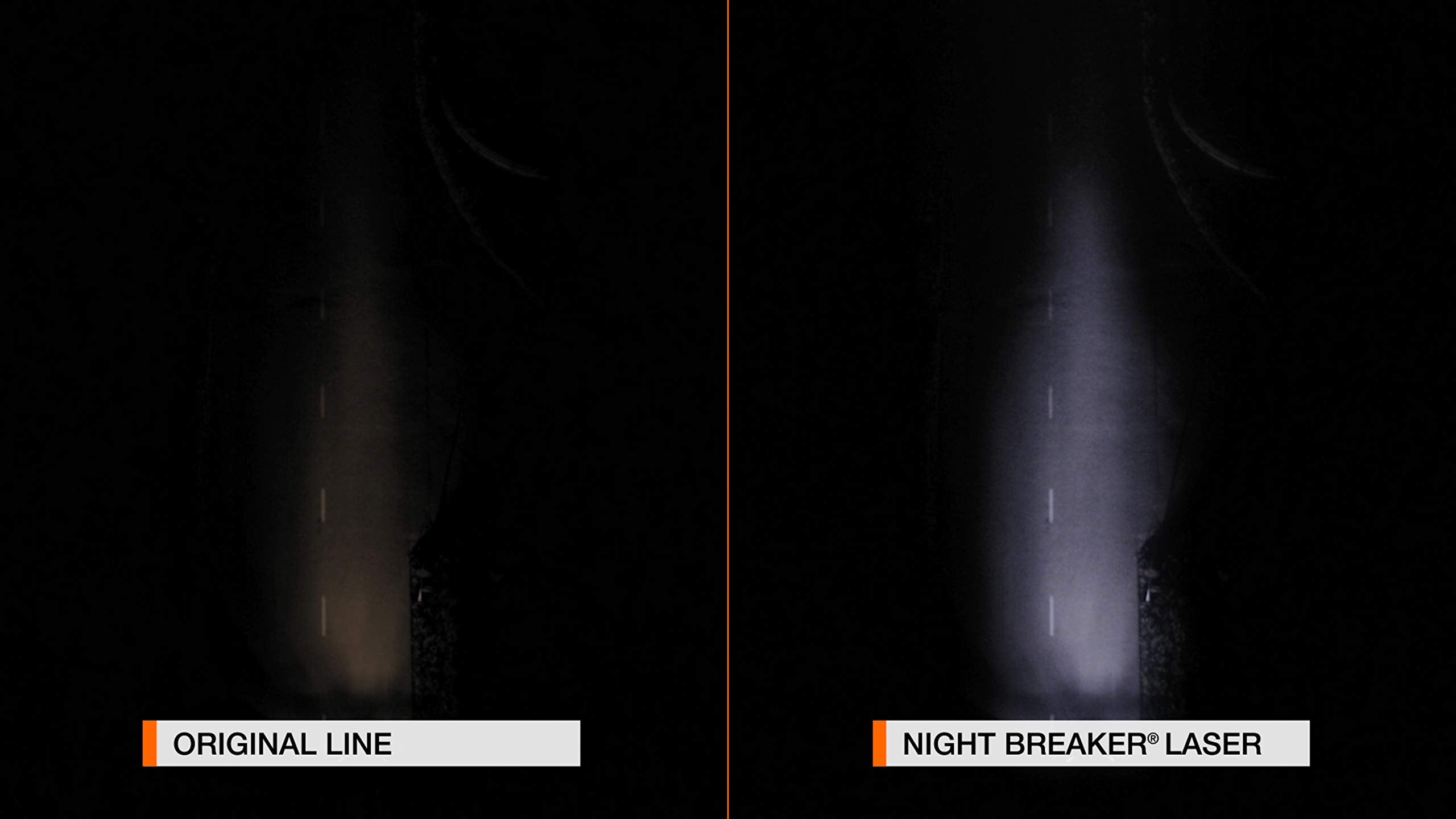 OSRAM H11 Night Breaker Laser Halogen Headlight Lamp, +150% Brighter, 12V, 2 Lamps, 64211NL-2HB, White/Dark Grey Heather