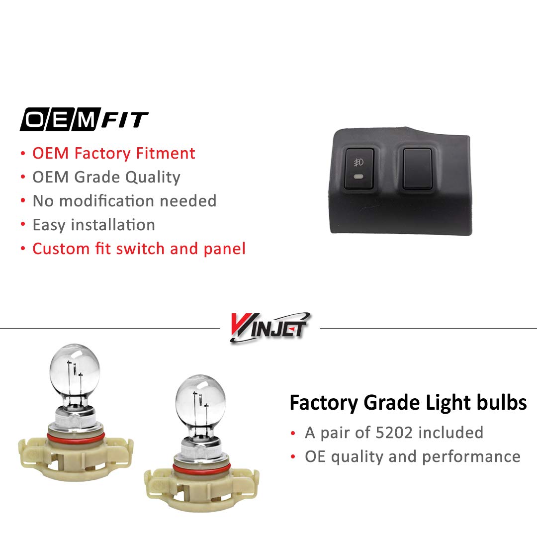Winjet Wj30-0502-09 2015-2018 Gmc Canyon Fog Light Kit With Custom Dash Panel Replacement Wiring Harness Switch Fuse Relay Pair