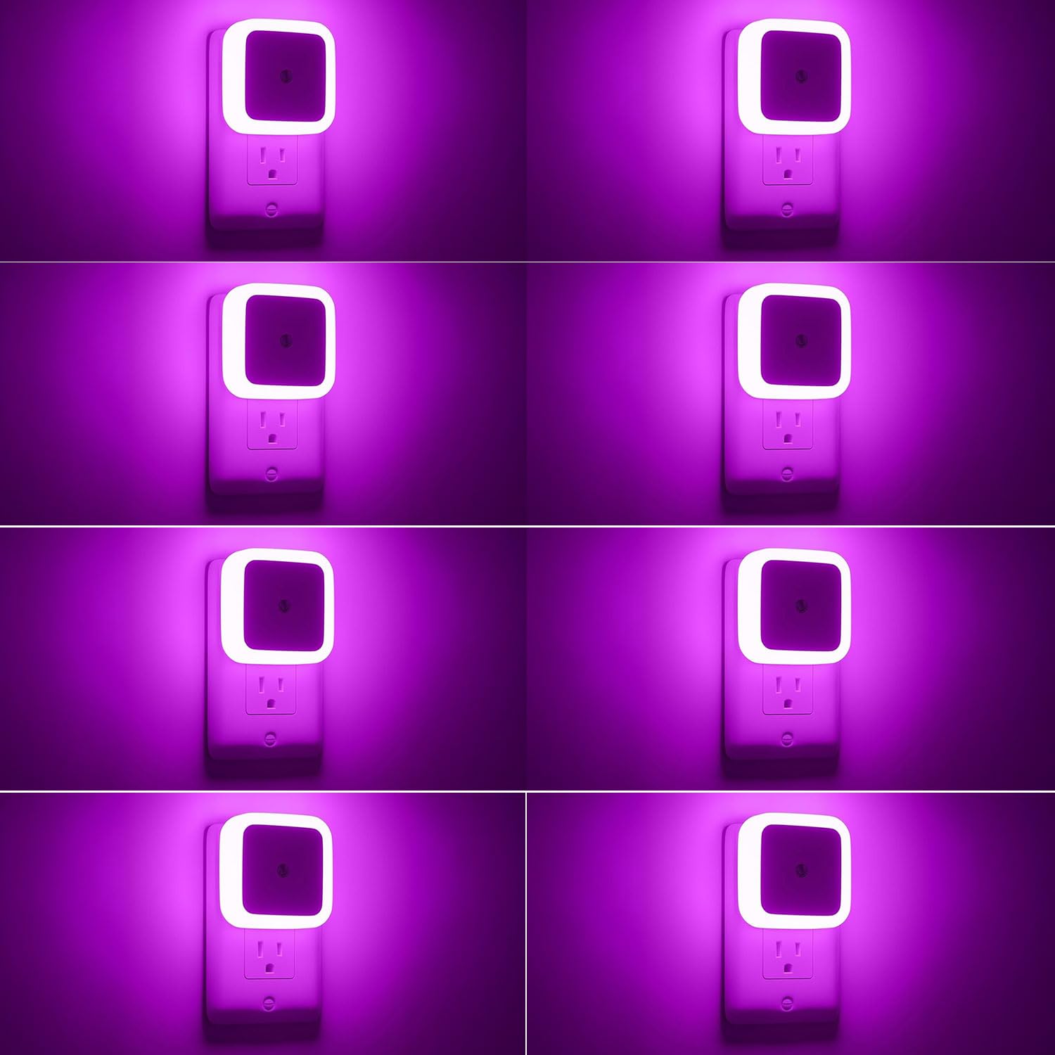 Sujeet Night Light, Night Lights Plug into Wall 8-Pack, Nightlight Plug in Night Light, Dusk to Dawn Night Lamp Led (Pink)