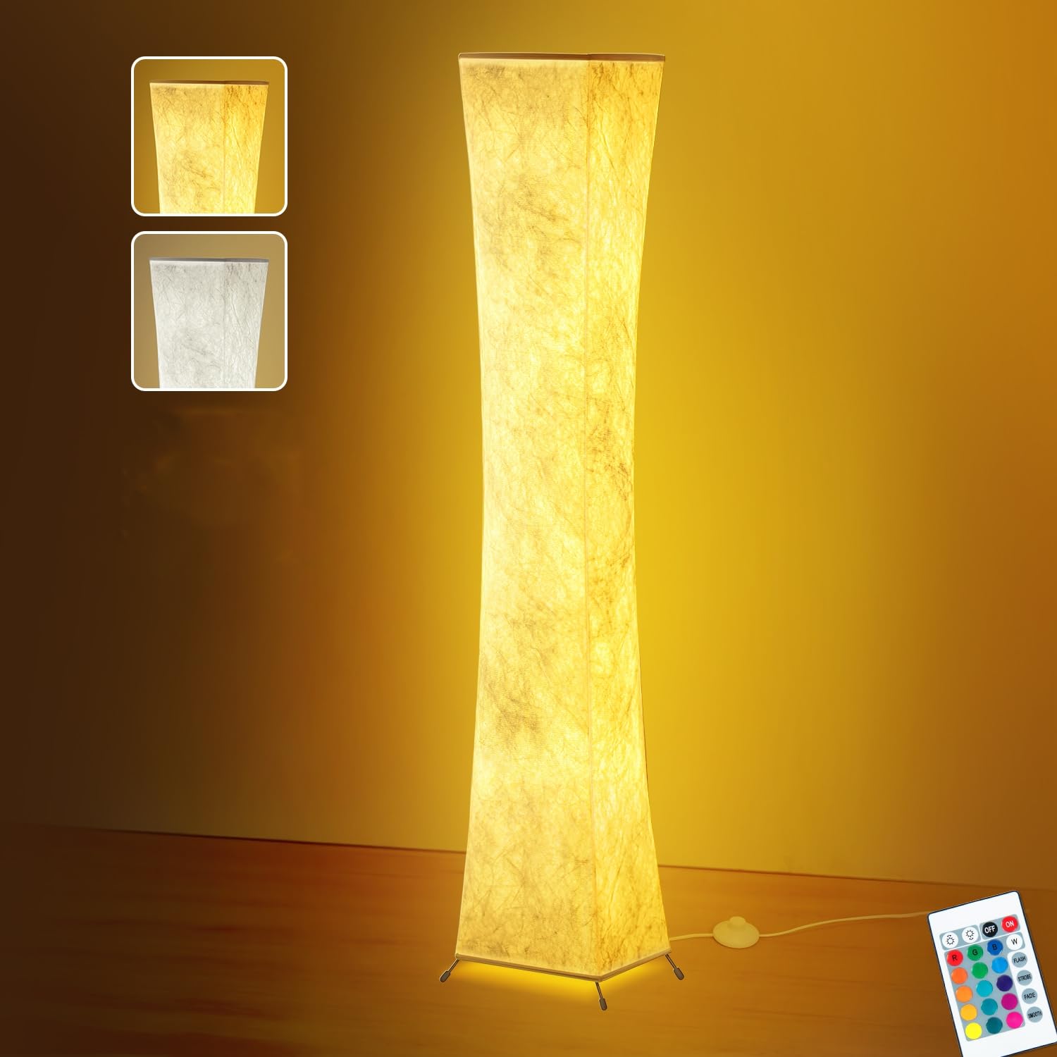 BLUEYE Floor Lamp RGBW 2700K-6500K 1800 Lumens 60in E26 Base White Model FL22008
