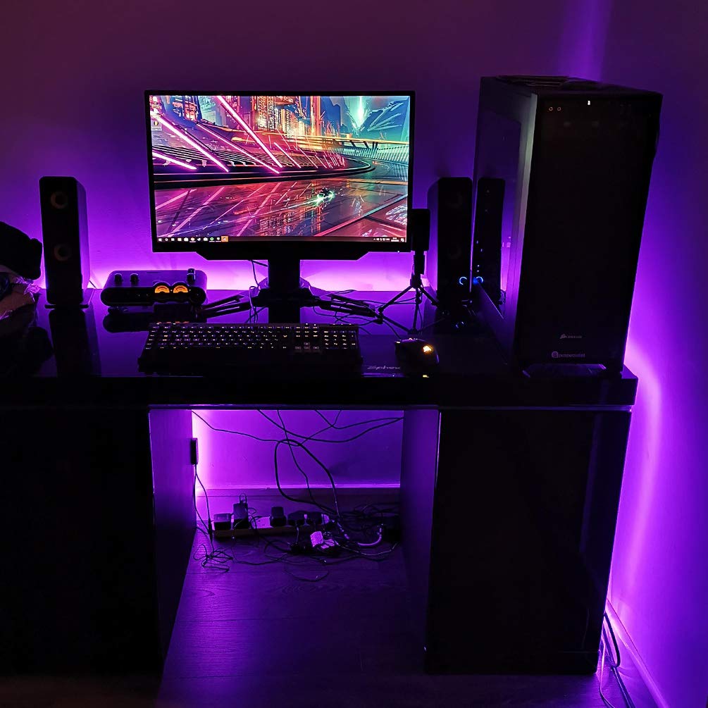 Ontesik 20ft LED Black Light Strip Kit, 360 LEDs, 12V Flexible UV, Switch Control, Non-Waterproof