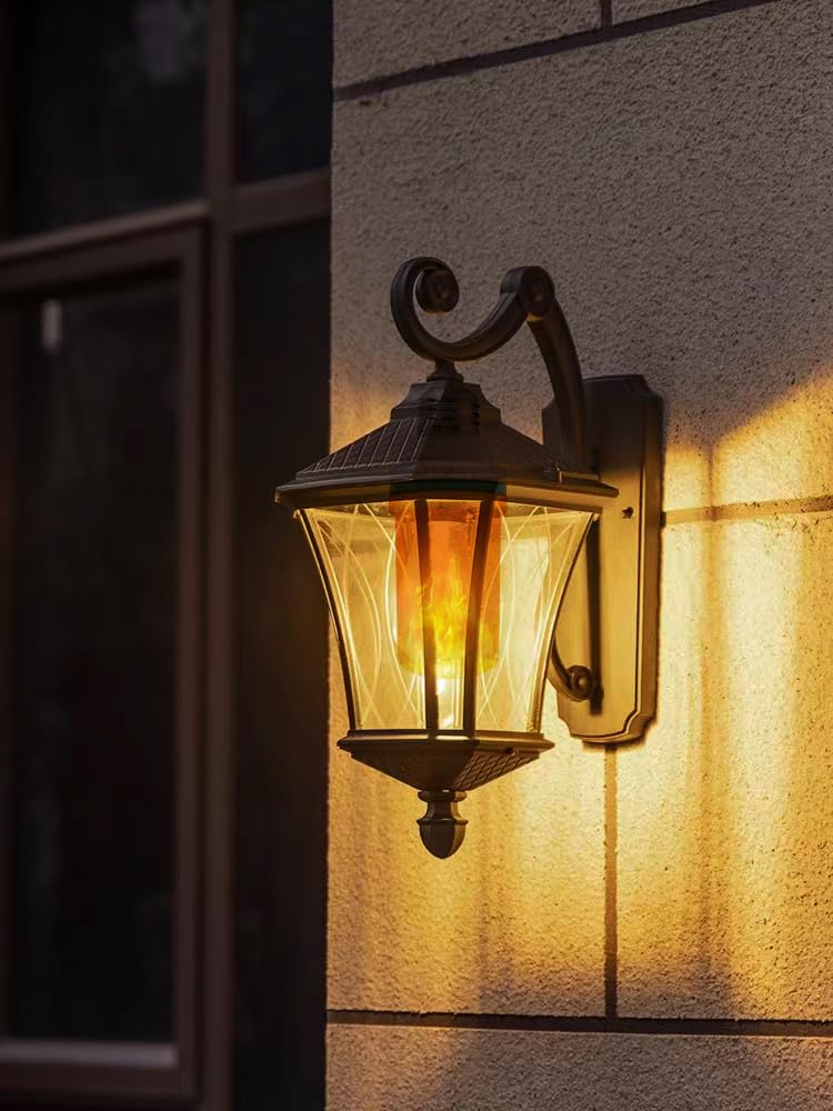 Bhcorner Led Flame Effect Light Bulbs - Halloween Decorations Outdoor Light Bulbs,E26/E27 Base Christmas Flickering Light Bulbs Outdoor Halloween Deco Indoor Night Fire Light Bulb (Orange 6 Pack)