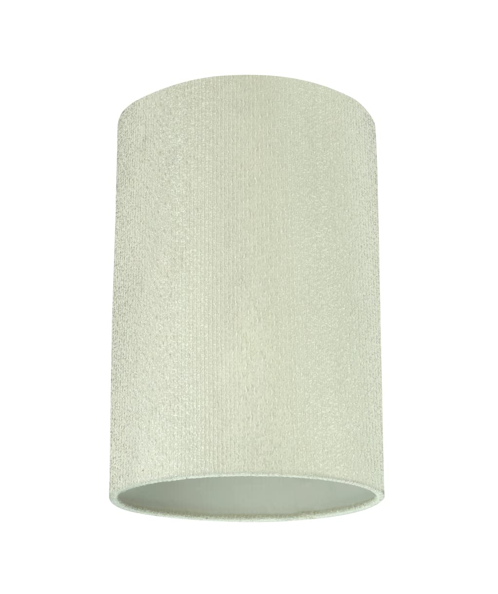 Aspen Creative 31118A Transitional Hardback Drum (Cylinder) Shaped Spider Construction Lamp Shade In Off White 8'' Wide (8'' X 8
