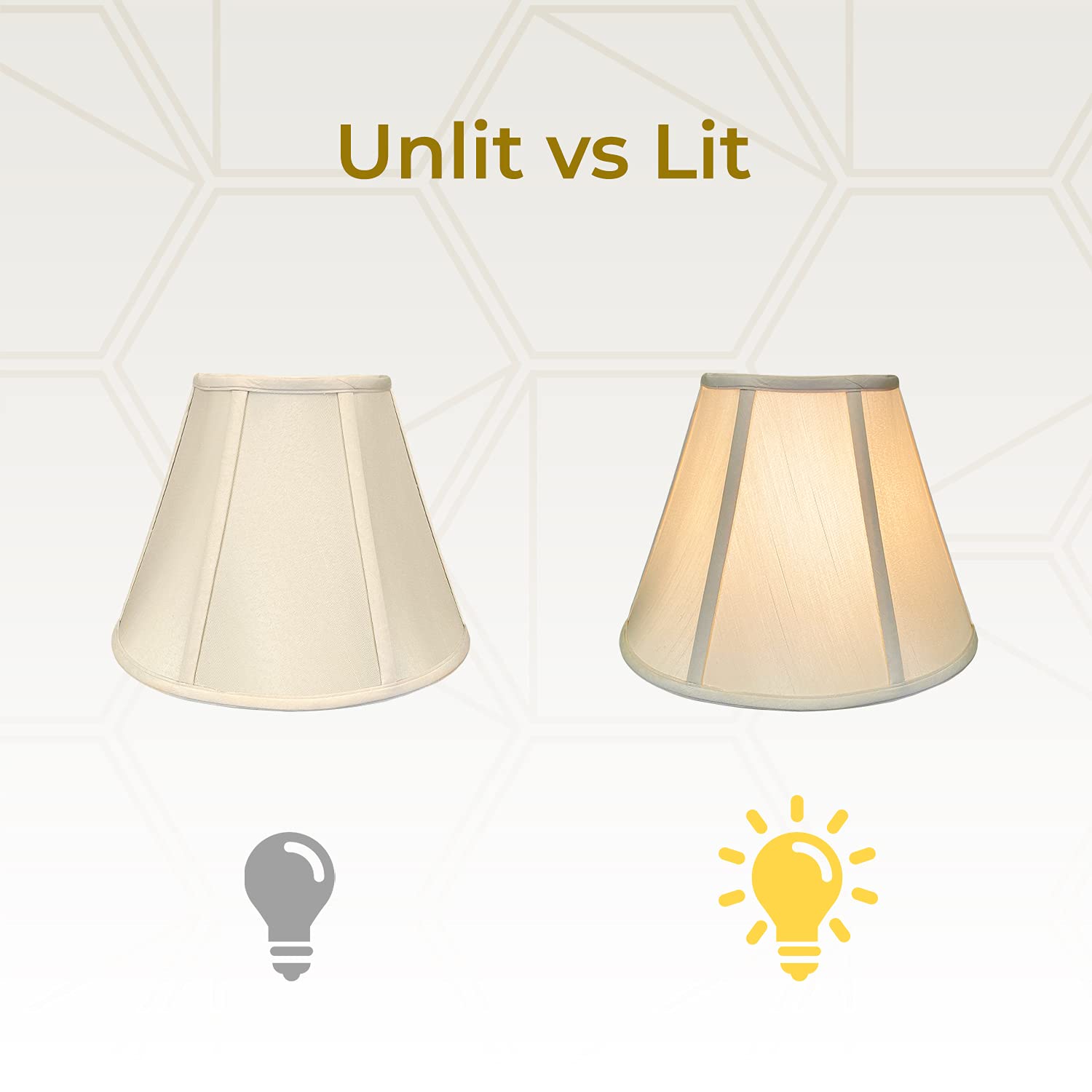 Royal Designs Bs-707U-10Bg Deep Empire Lamp Shade, 5 X 10 X 8&quot;, Beige