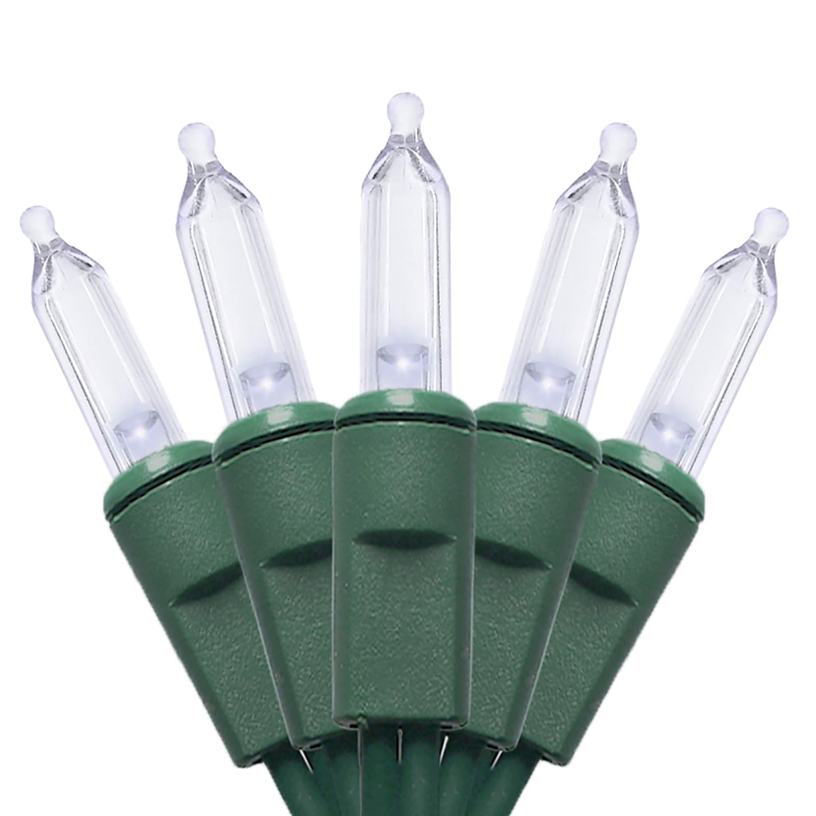 Multi-Sparking Cool White Christmas Lights (11 Feet, 35 Count) - Led Christmas Tree Lights Green Wire, Mini String Lights For Indoor And Outdoor Christmas Decorations