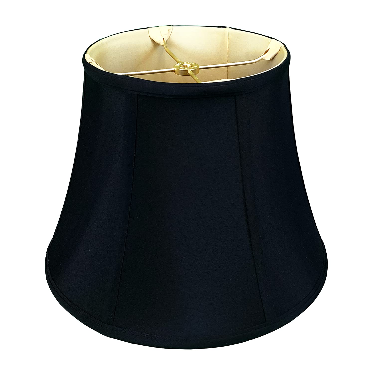Royal Designs Modified Bell Lamp Shade, Black, 12 x 20 x 15