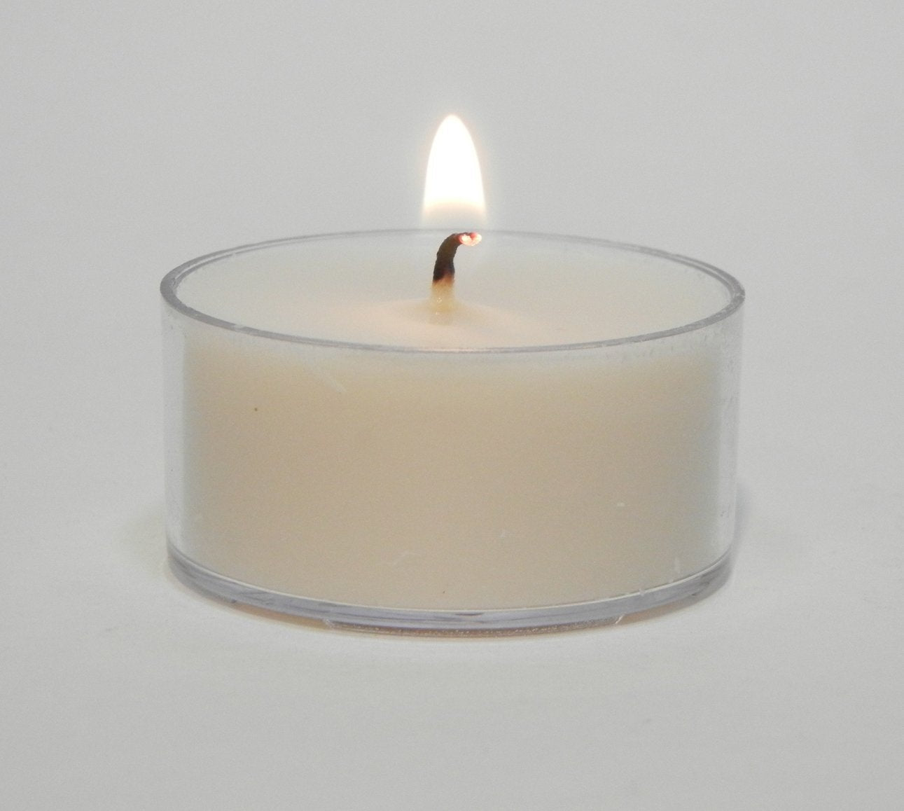 Candeo Candle 12 Soy Tea Lights Unscented Clear Cup Candles