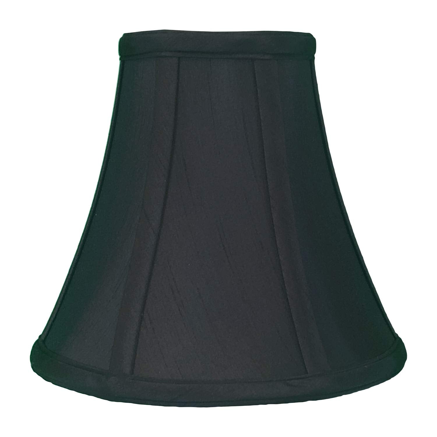 Royal Designs, Inc. True Bell Lamp Shade With Round Clip, Bs-704Rc-7Blk, Black, 3.75 X 7 X 6.75