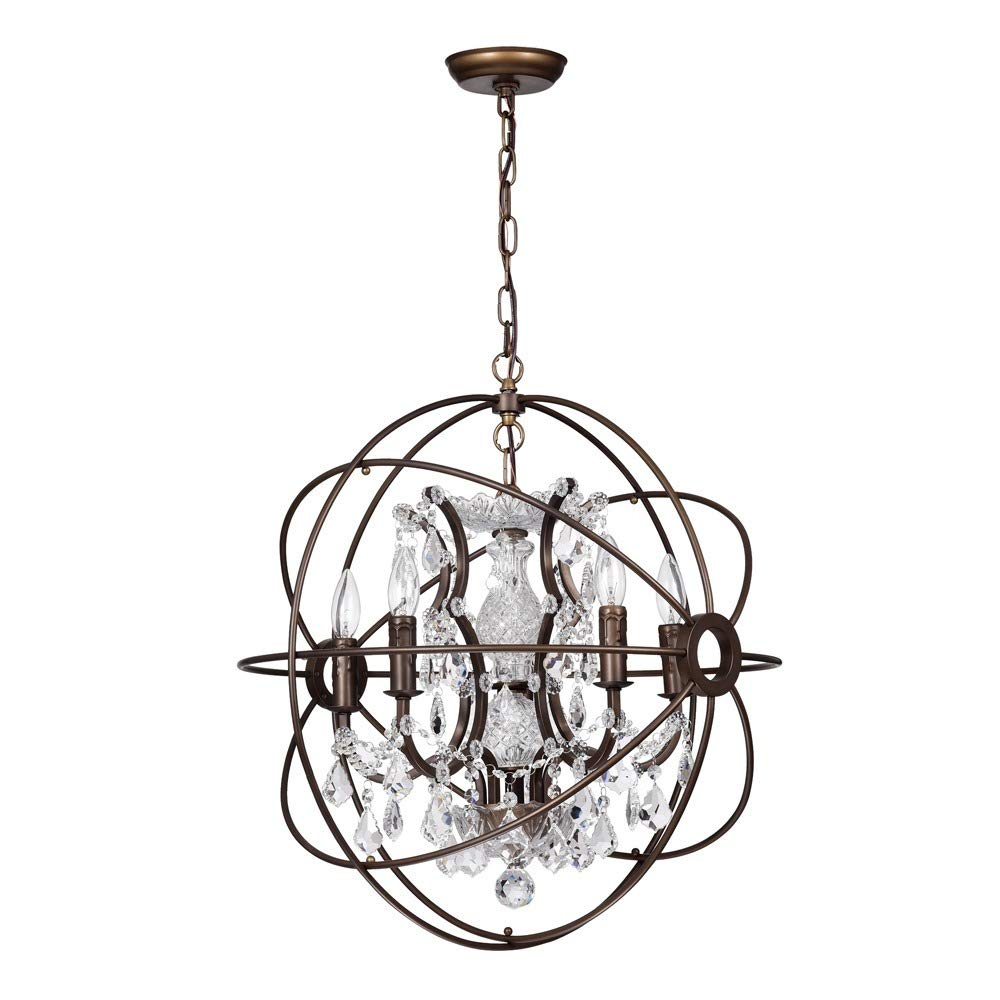 Whse Of Tiffany Rl8060B Planetshaker Ii Antique Bronze Chandelier