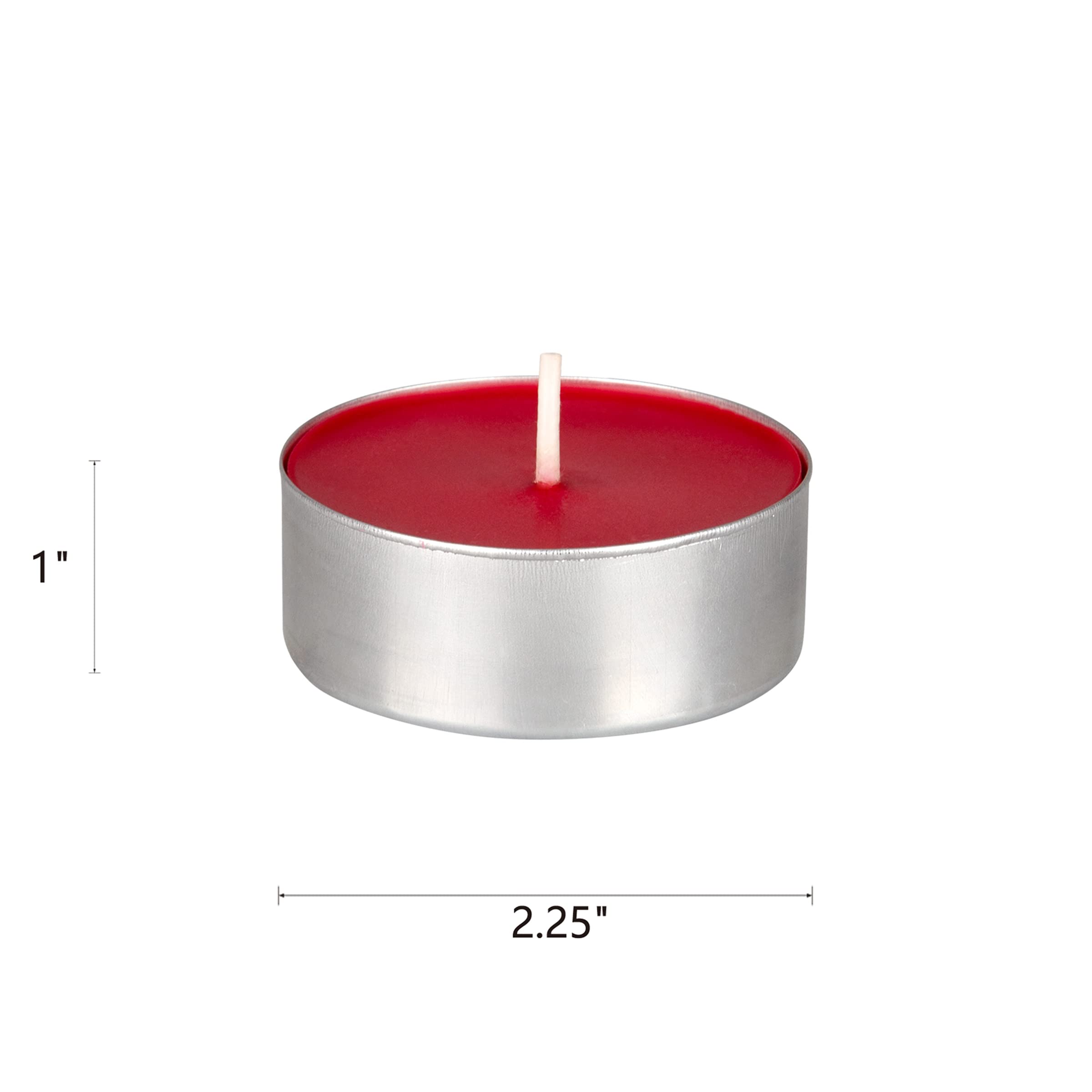 Mega Candles 12 Pcs Unscented Oversize Red Tea Lights Candles, Pressed Wax Candle 12 Hour Burn Time, Home D  Cor, Wedding Recept