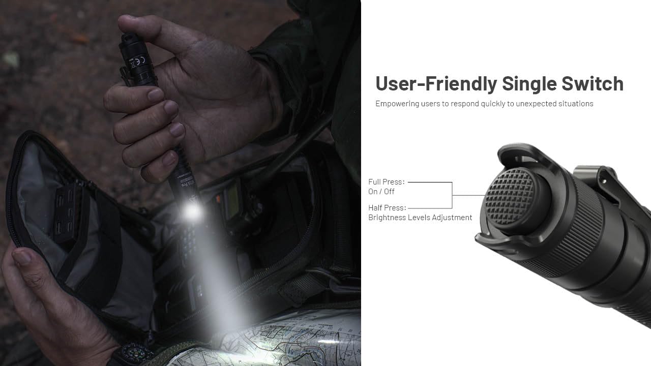 Nitecore Mt2A Pro Edc Flashlight, 1000 Lumen, Usb-C Rechargeable, 2X Aa Battery Compatible Slim Penlight, Including Nitecores St