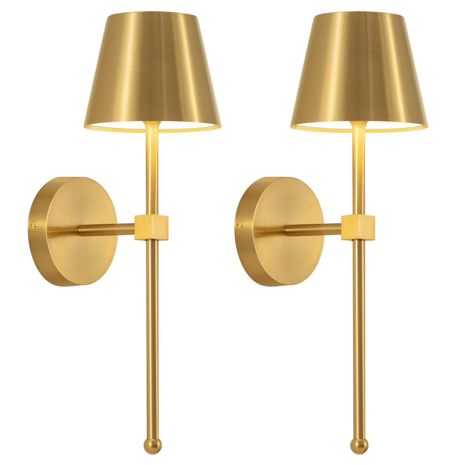 Kdg Wireless Wall Sconces Set Of 2, Small Cordless 5200Mah Rechargeable Battery Led Wall Lamps, Stepless Dimming Lightings For W