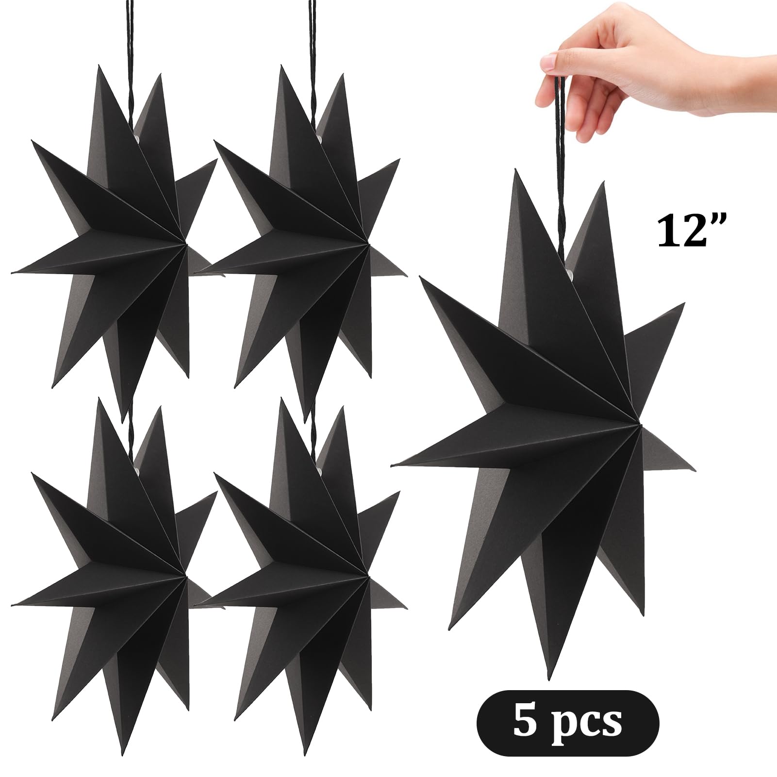 SUNBEAUTY 21in Red Moravian Star Outdoor Light, Warm White LED, Plastic Decor, Model US1-ZM-240708