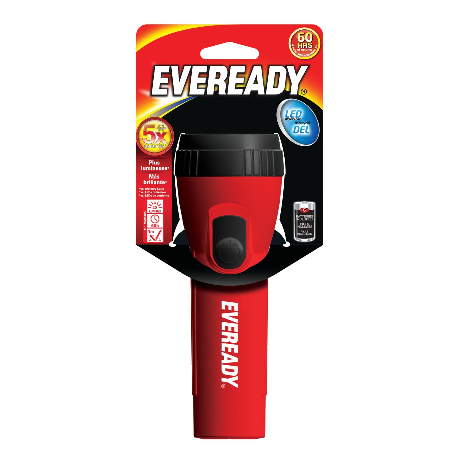 EVEREADY LED Flashlight, Bright Flash Light, Durable and Easy-to-Use, Perfect Flashlights for Camping Accessories, Emergency, Su