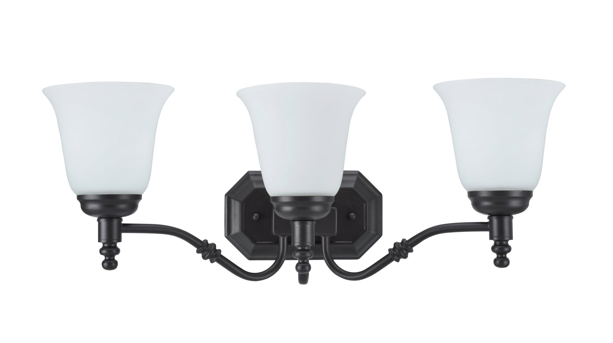 Aspen Creative 62022-1, Three-Light Metal Bathroom Vanity Wall Light Fixture, 23 Wide, Transitional Design in Oil Rubbed Bronze 