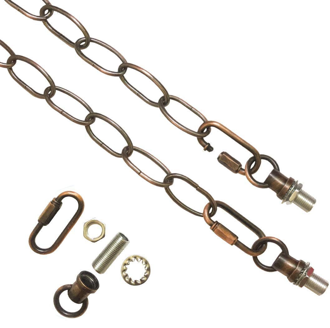 5.6 Feet Heavy Duty Pendant Light Fixture Chain, Permits Installation of Chain-Hung Fixtures on High Ceilings with Max Fixture W