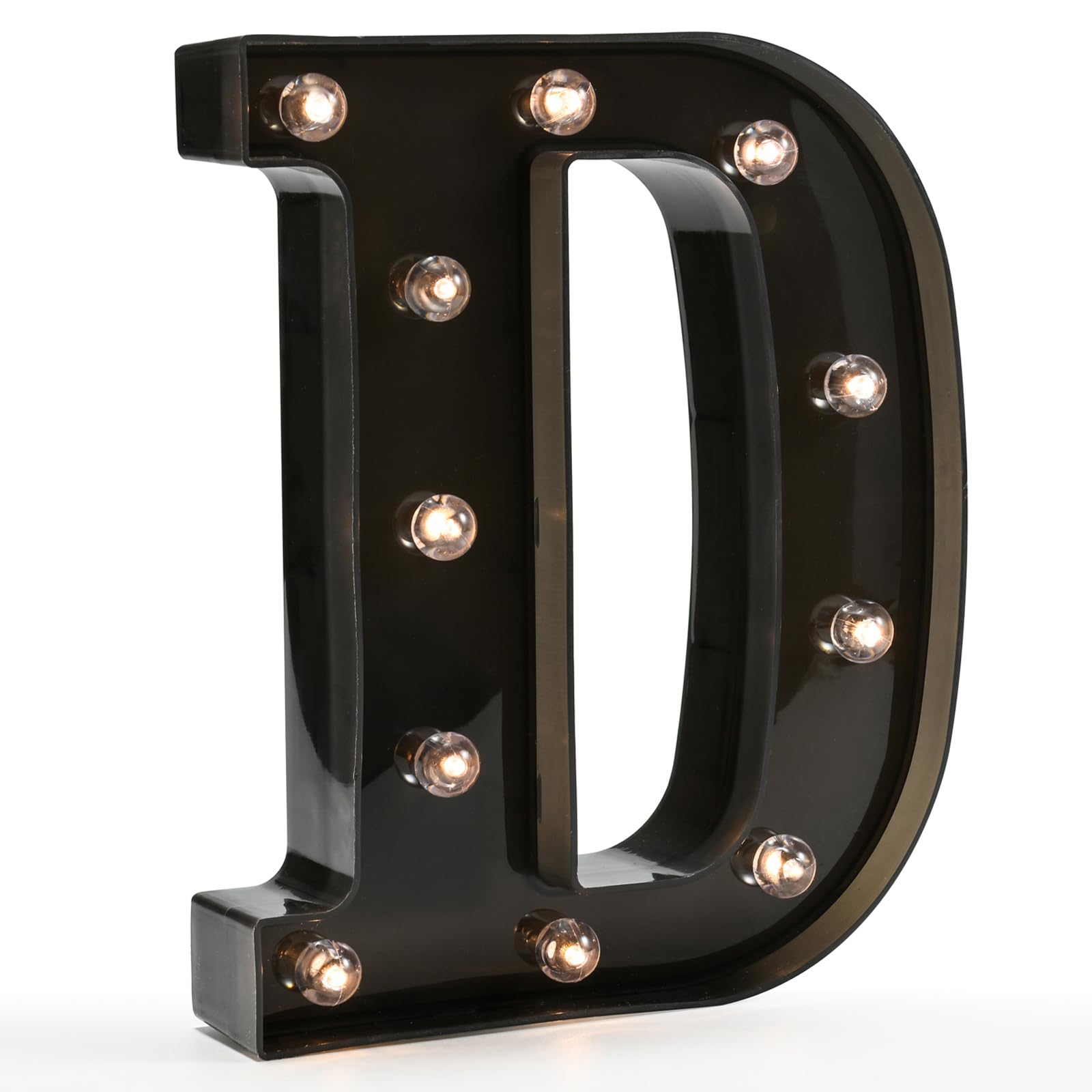 OYCBUZO Light Up Black Alphabet Marquee Letters Sign - LED Night Light for Home Bar, Christmas, Birthday, Wedding Decorations