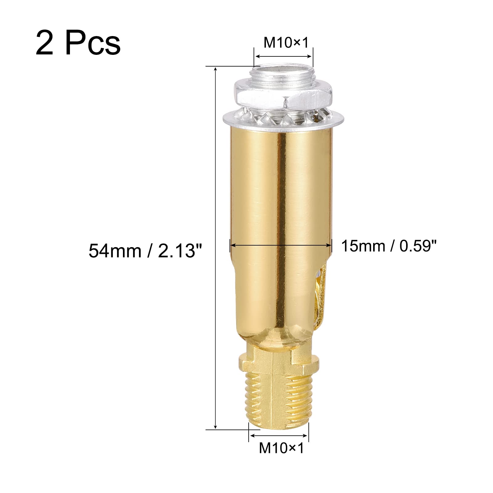 Meccanixity Sloped Ceiling Adapter 180 Degree Swivel M10 Thread, For Chandelier Ceiling Pendant Light, Gold Tone Pack Of 2