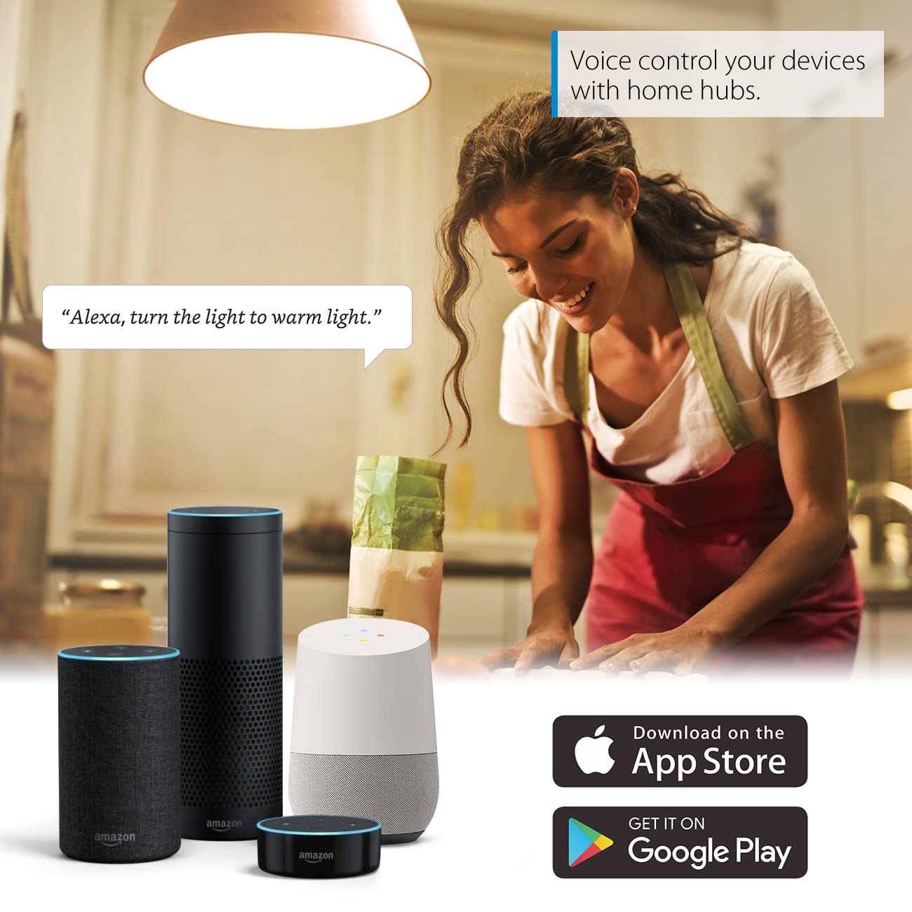 Lvwit Smart Light Bulbs Alexa, A19 60W Equivalent, E26 Smart Led, Work With Google Assistant, Smart Life App, Tuya App, Rgb Colo