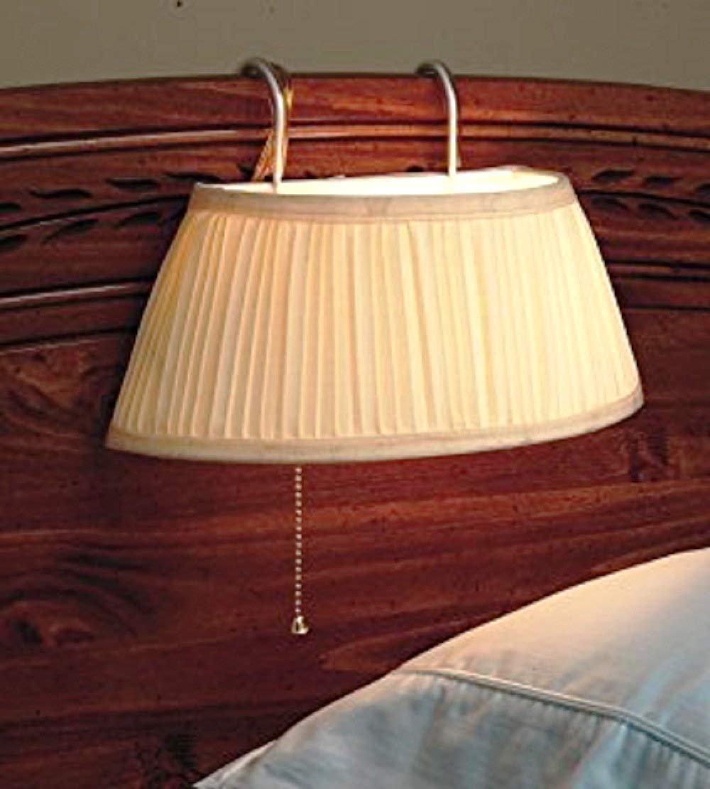 Trm White Metal Headboard Lamp - Modern Single Light Fixture For Bedroom