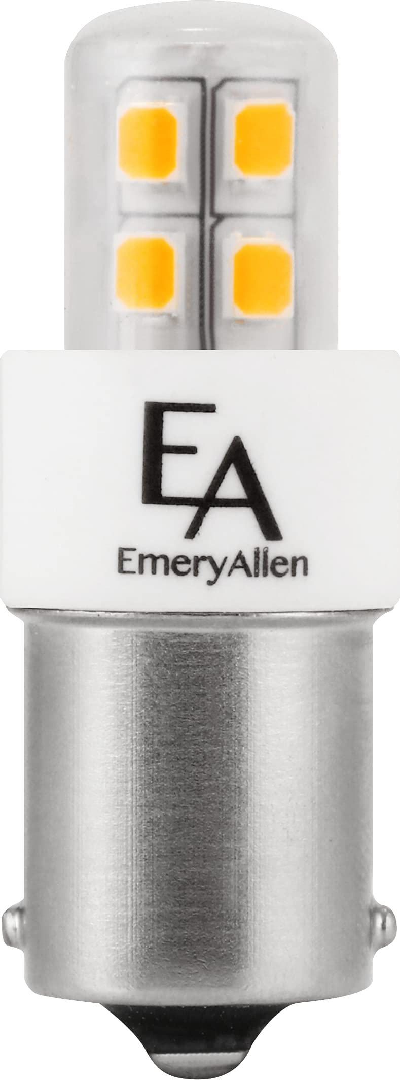 EmeryAllen BA15s, 2.0 Watt (15W Equivalent) Dimmable Single Contact Bayonet Base | LED Light Bulb |12V - 200 Lumens |2700K| 1 Pc