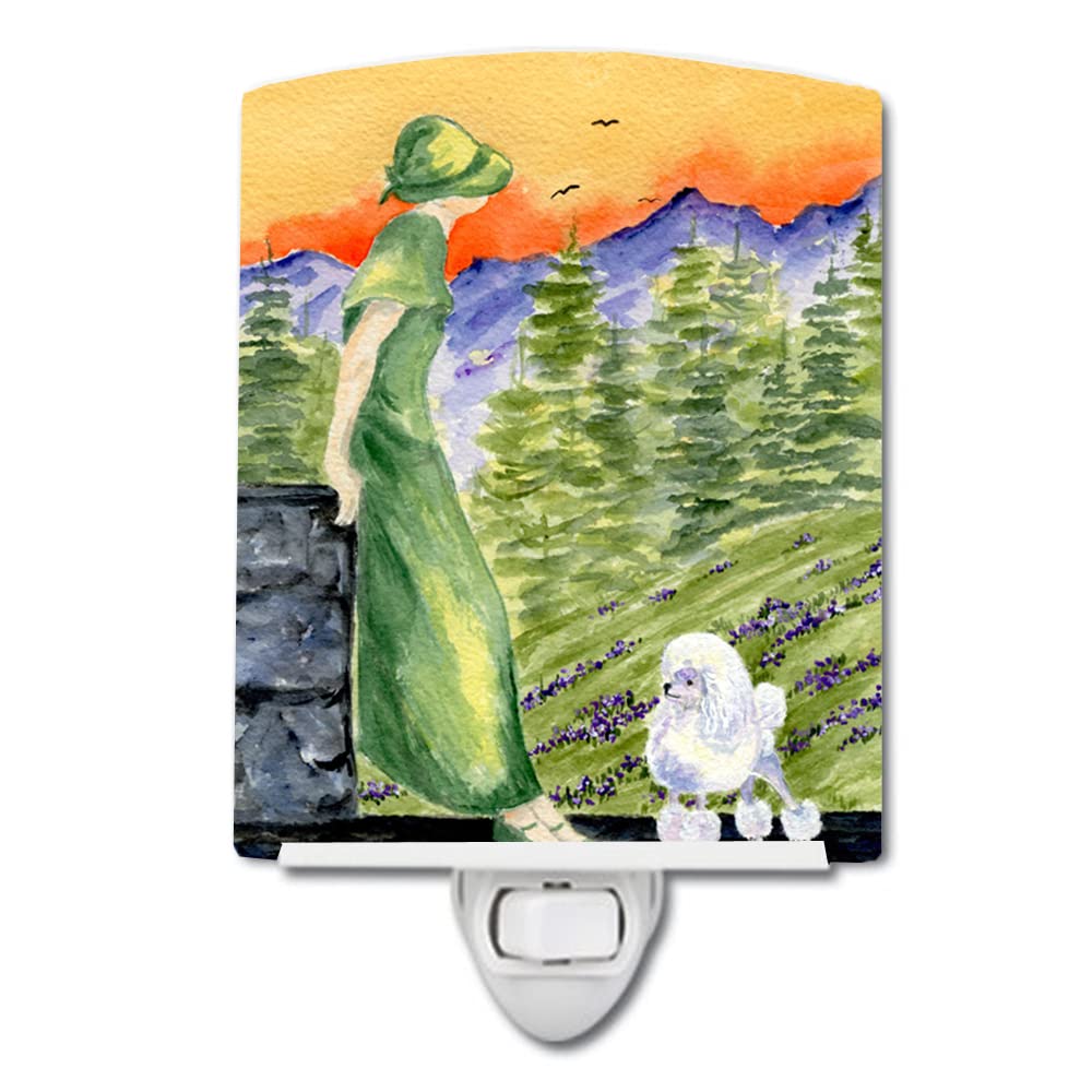 Carolines Treasures Poodle Ceramic Night Light, UL-Certified, 6x4x3 inches, Multicolor, Model SS8618CNL