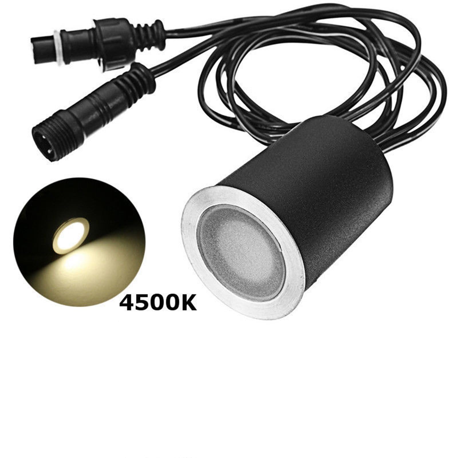 SMY Lighting Recessed LED Deck Light Kit, 16 Pack, IP67 Waterproof, 12V Low Voltage, Natural White 4500k, Model BL-DKN-16