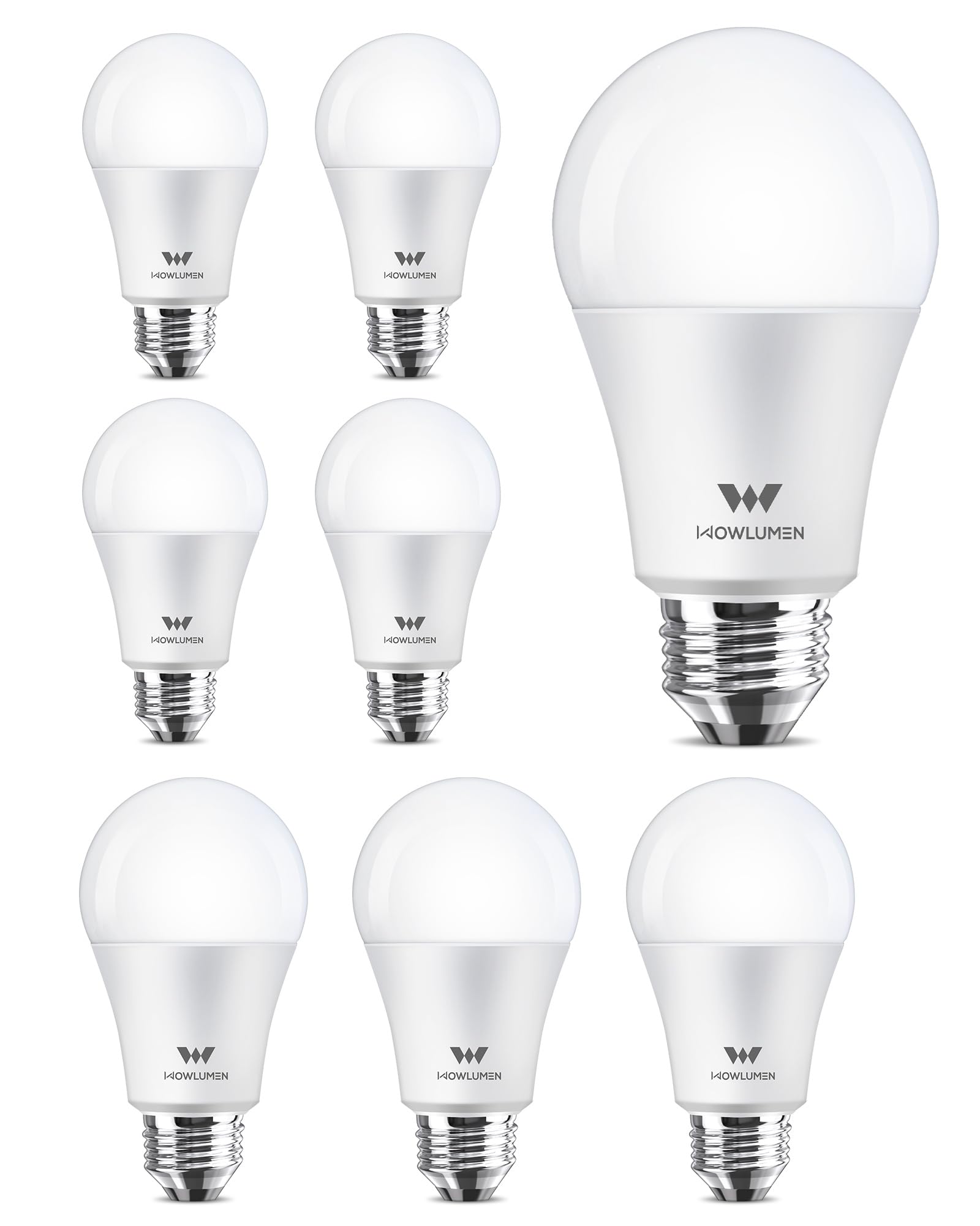 Wowlumen A19 Led Light Bulb,9W E26 Light Bulbs(60 Watt/80 Watt Equivalent),5000K Daylight,Non-Dimmable,800Lm Standard Base For B