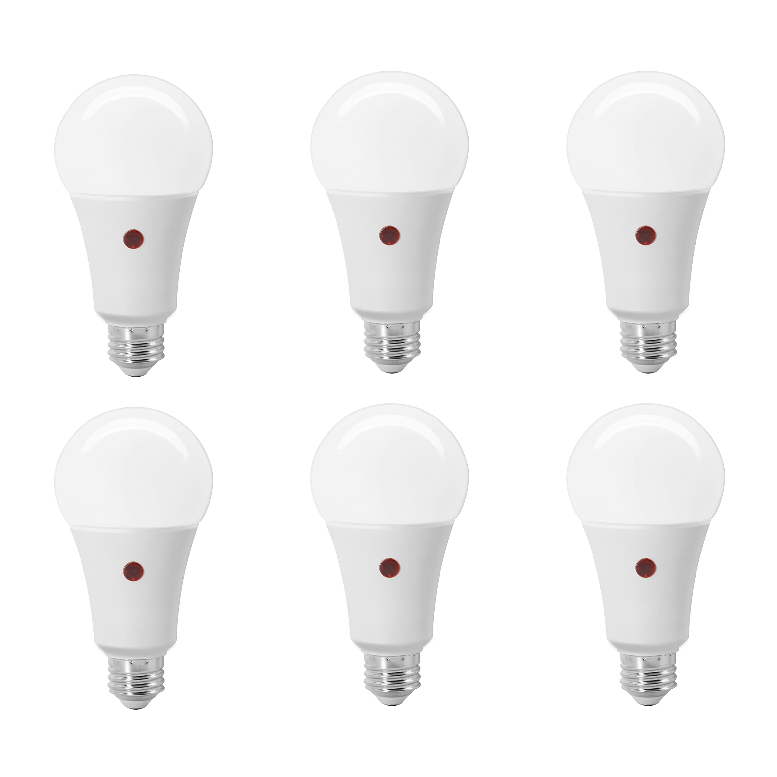 LEDVANCE SYLVANIA Dusk to Dawn A21 LED Light Bulb, 100W=13W, 1500 Lumens, 5000K Daylight, 6 Pack,