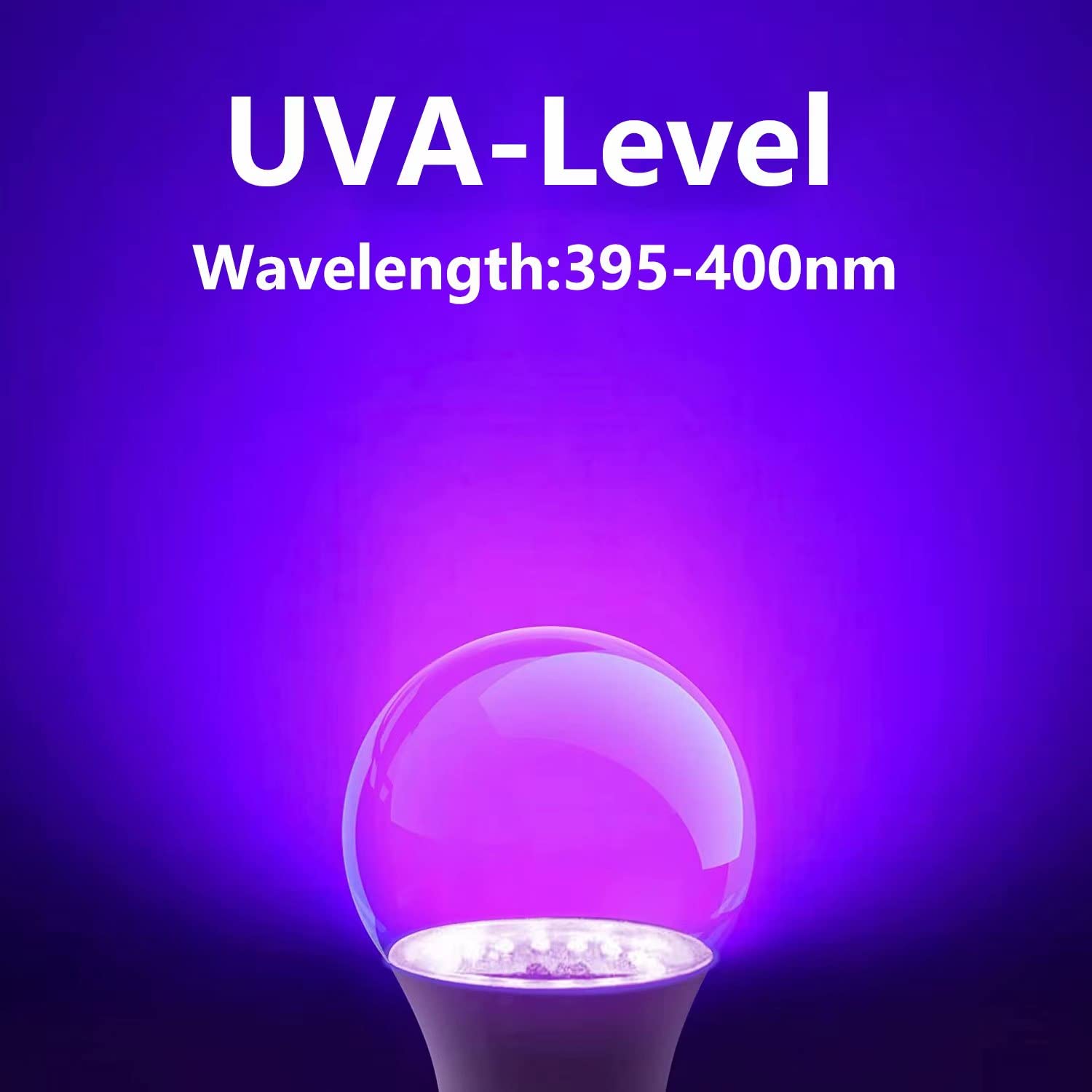 Gohdlamp Led Black Light Bulbs A19-12W For Halloween Decor & Glow-In-The-Dark Fun - Uva 395-400Nm - 3 Pack