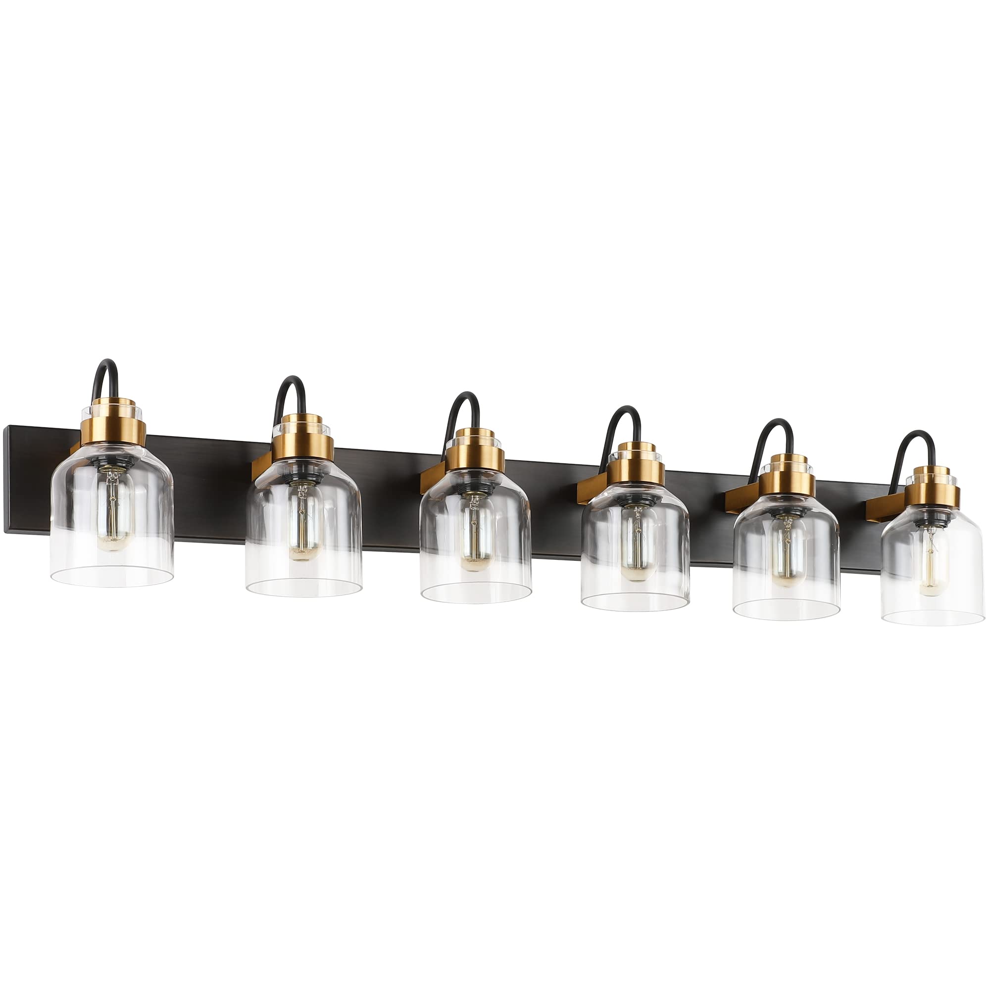 PRESDE 6-Light Bathroom Vanity Light Fixture Over Mirror, Oil Rubbed Bronze, Aluminum, Model 8881-6T-NB
