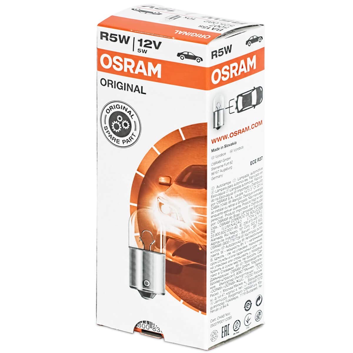 OSRAM SYLVANIA 5007 Miniature Bulb Pack of 10, Basic Model, Clear