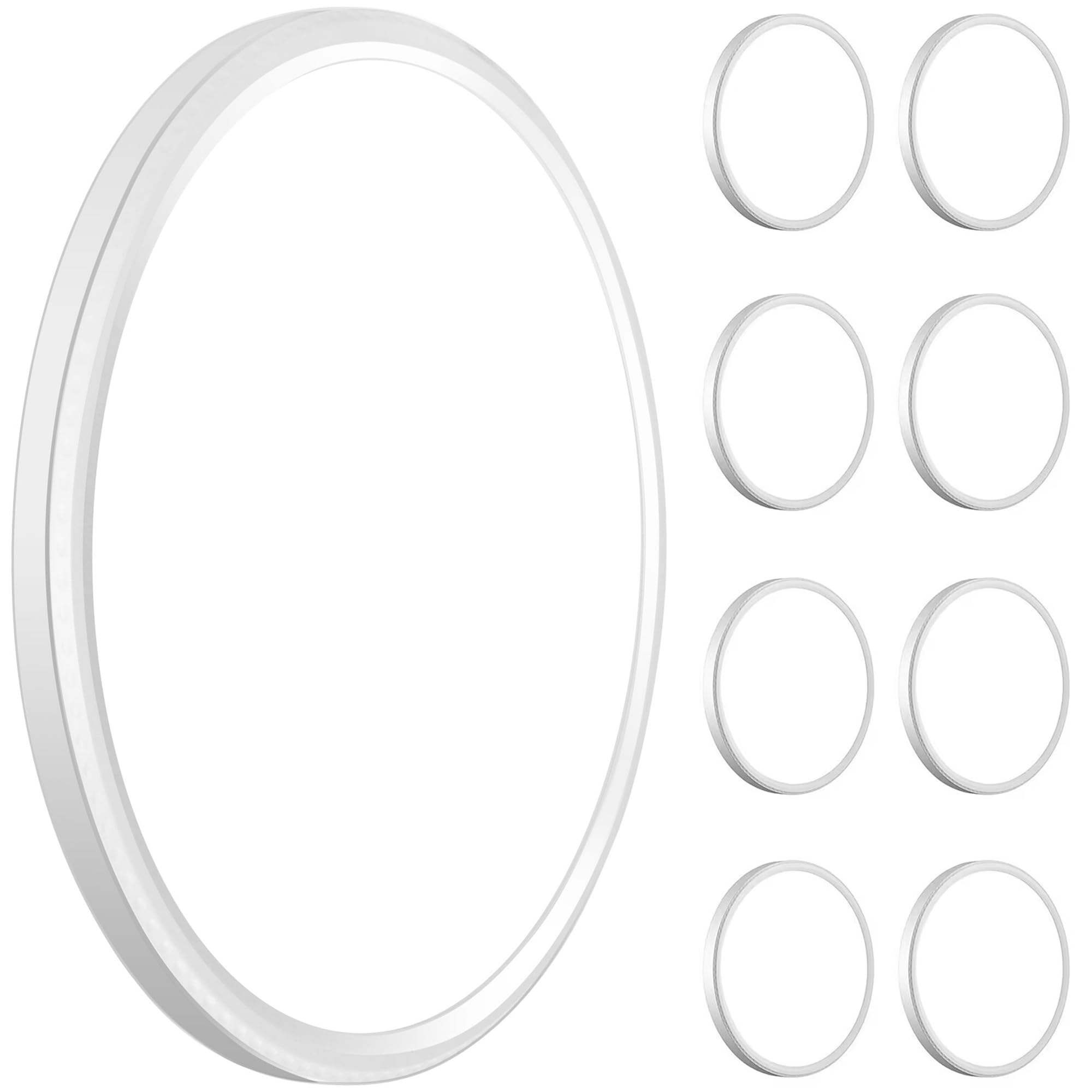 Wkoncldy Led Flush Mount Ceiling Light, 3200Lm, 12In, 5000K, White, 8 Pack